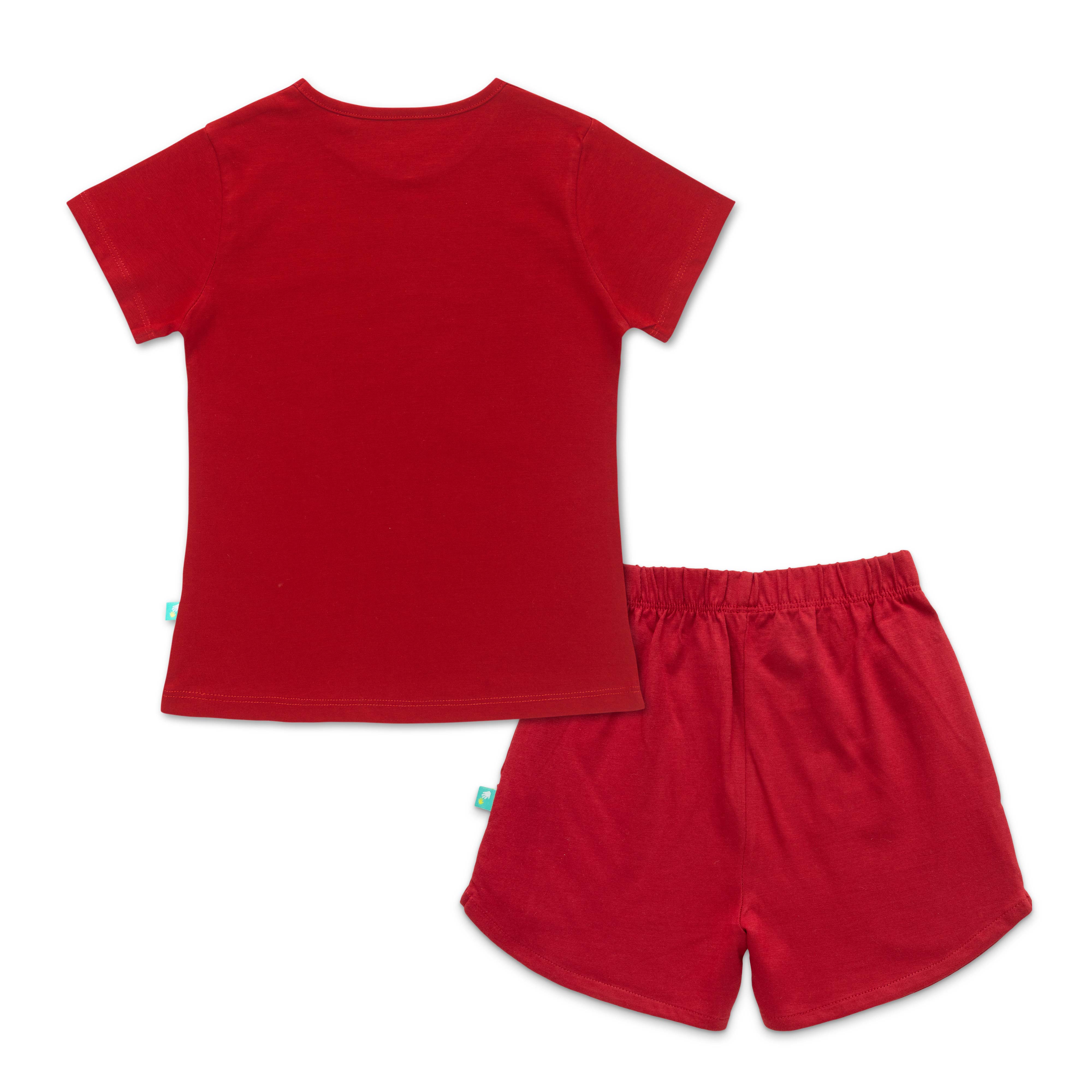 Toddler Girls Striped Pure Cotton T-shirt with Shorts- Merron