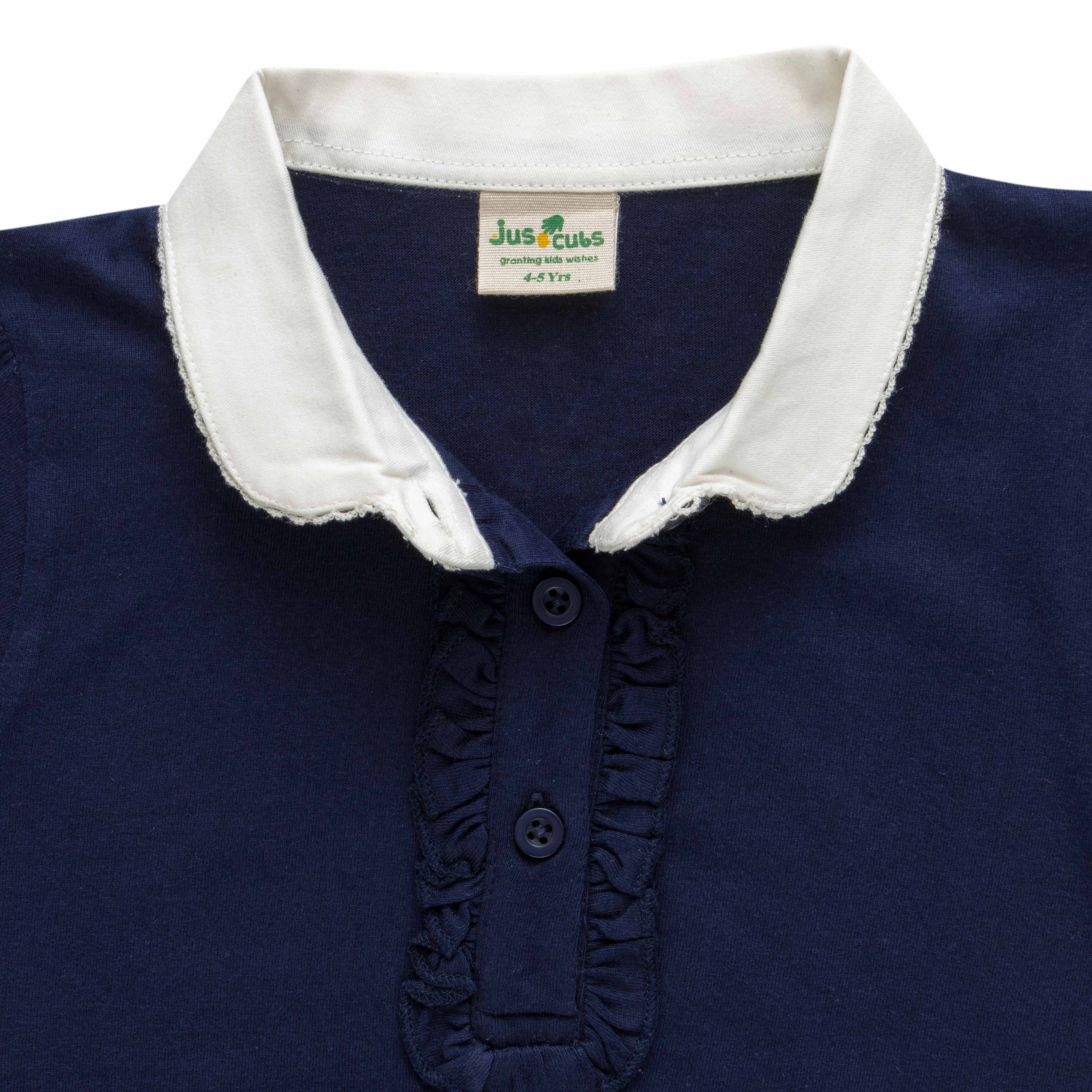 Baby Girls Solid Polo T Shirt