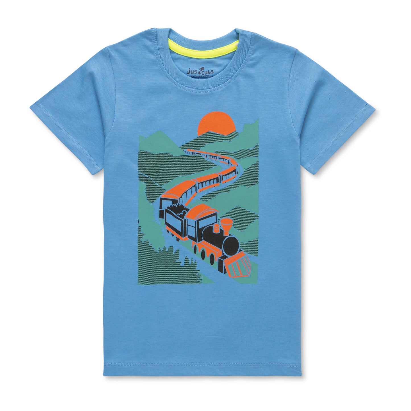 "Boys' Printed T-Shirt Combo – Pack of 3 (Excavator, Race Car & Train Designs)"