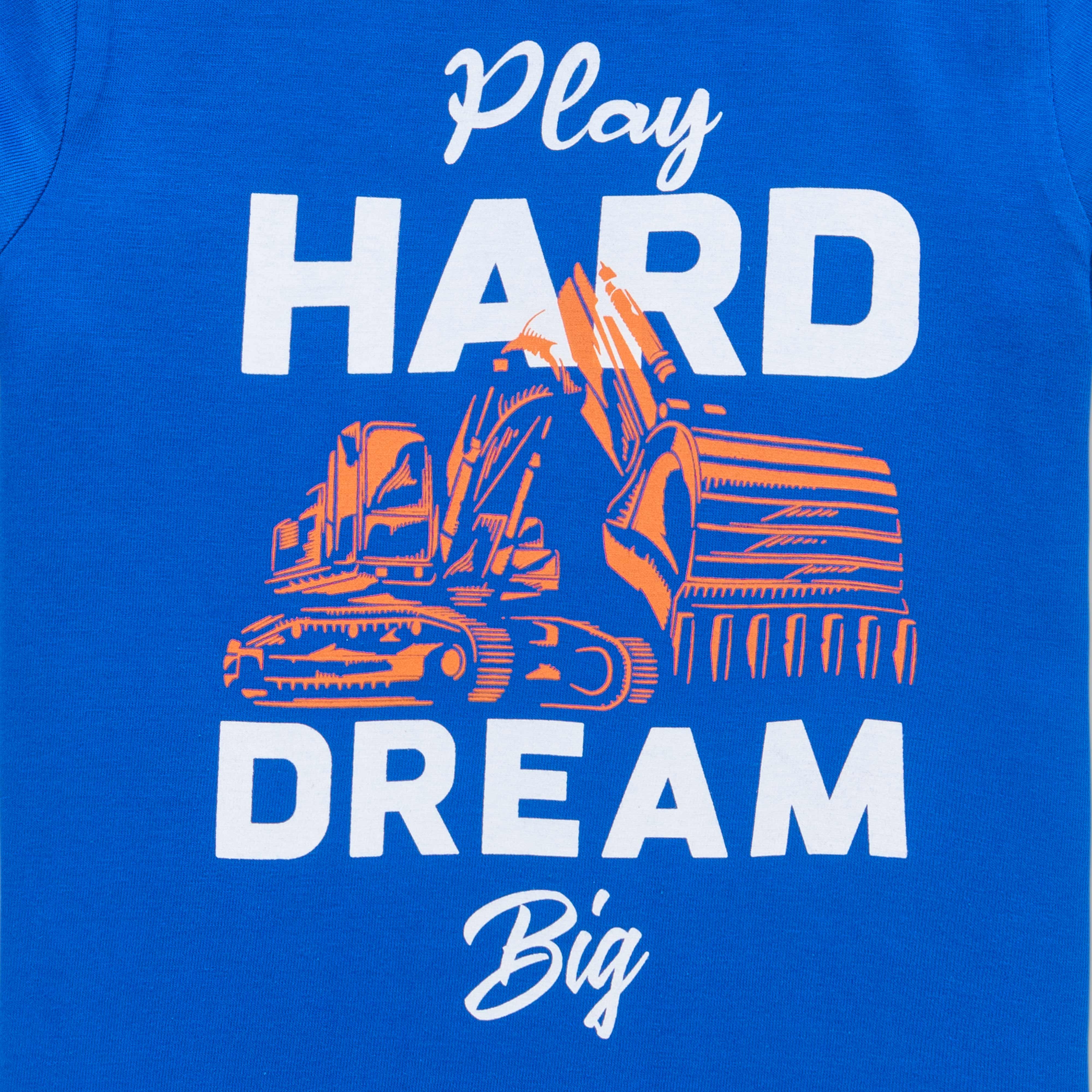 Boys' Graphic T-Shirt Pack – Set of 3 Cool Designs (Surf, Race Car, Construction Theme)