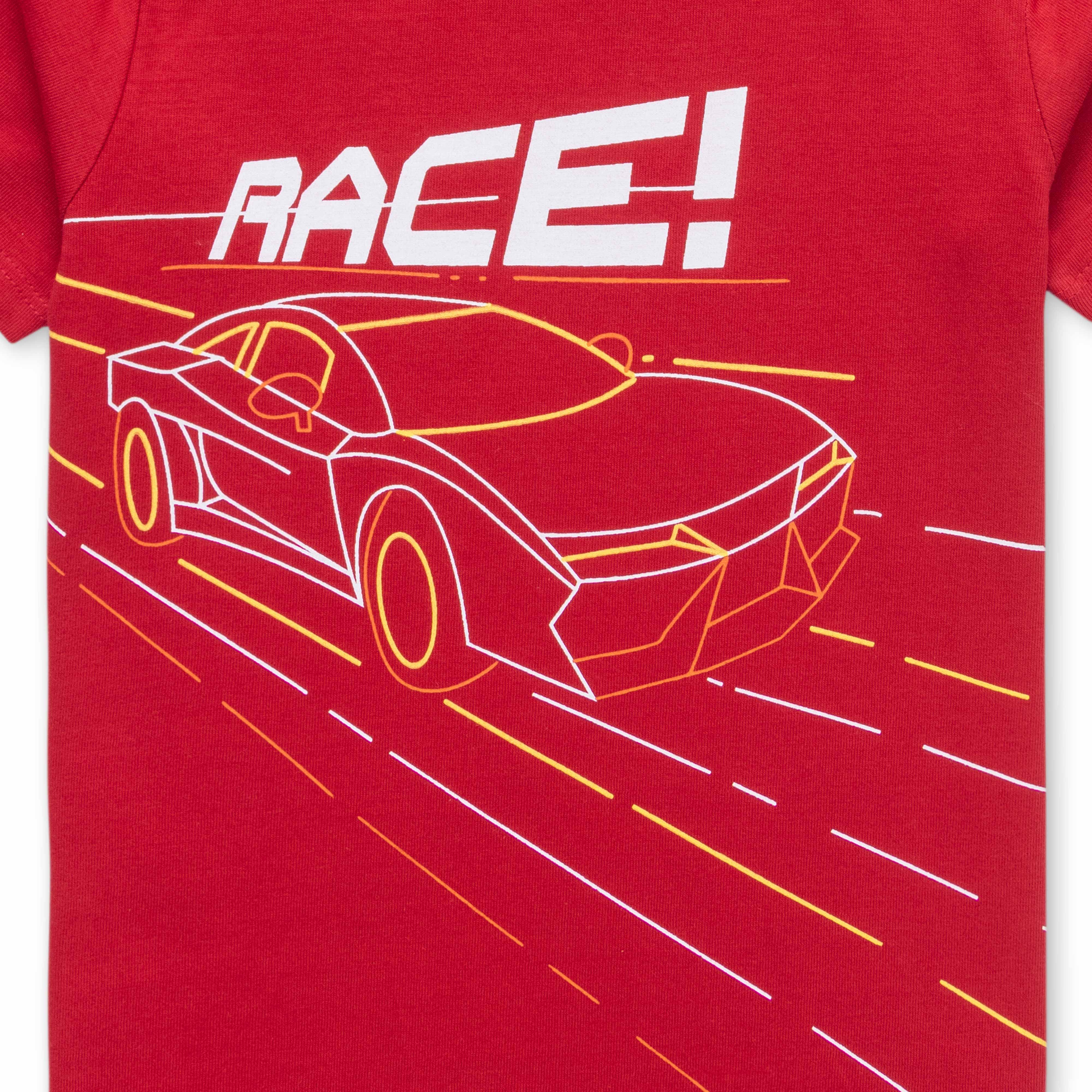 Boys' Graphic T-Shirt Pack – Set of 3 Cool Designs (Surf, Race Car, Construction Theme)