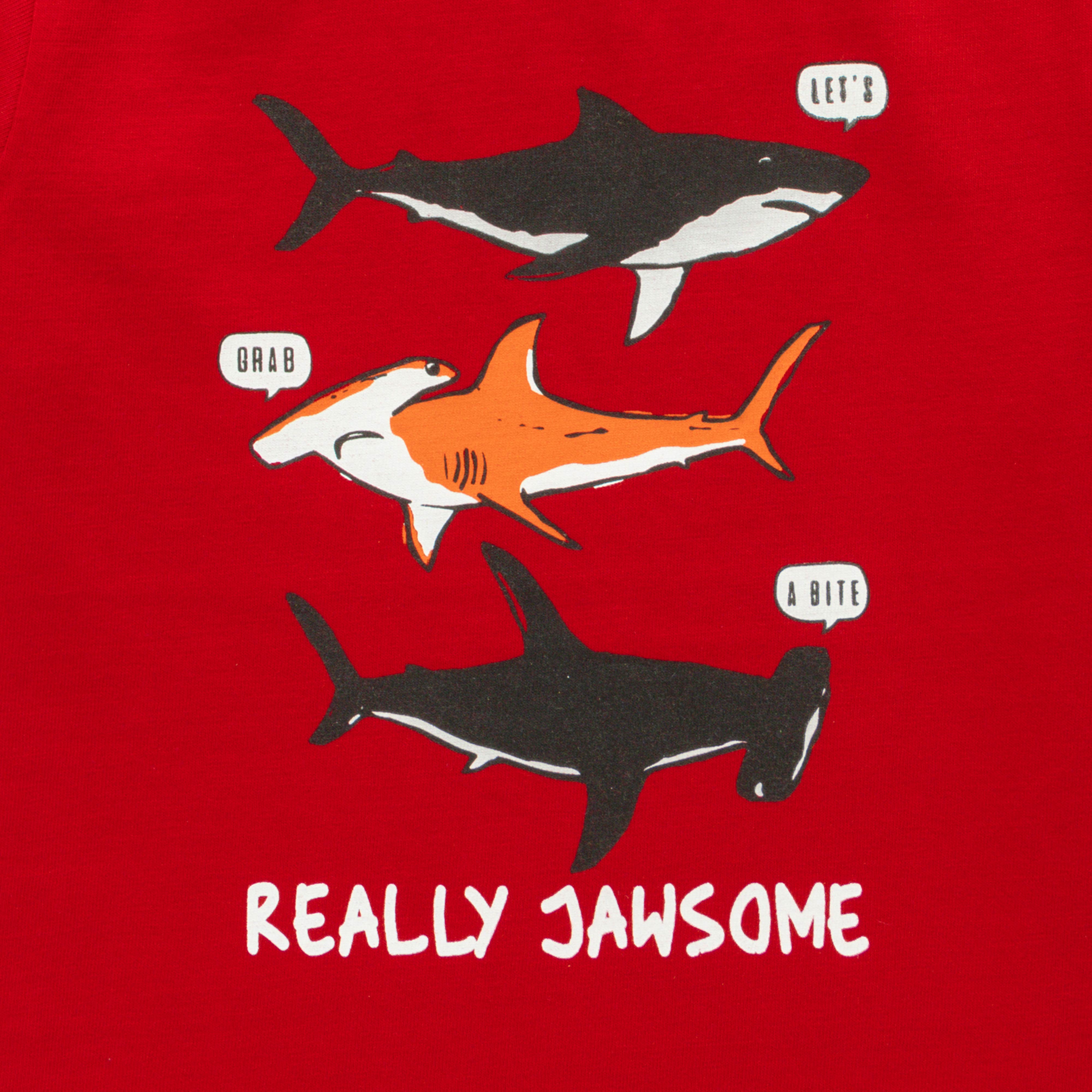 Boys' Graphic T-Shirt Pack – Set of 3 Fun Designs (Surf, Space, Sharks)