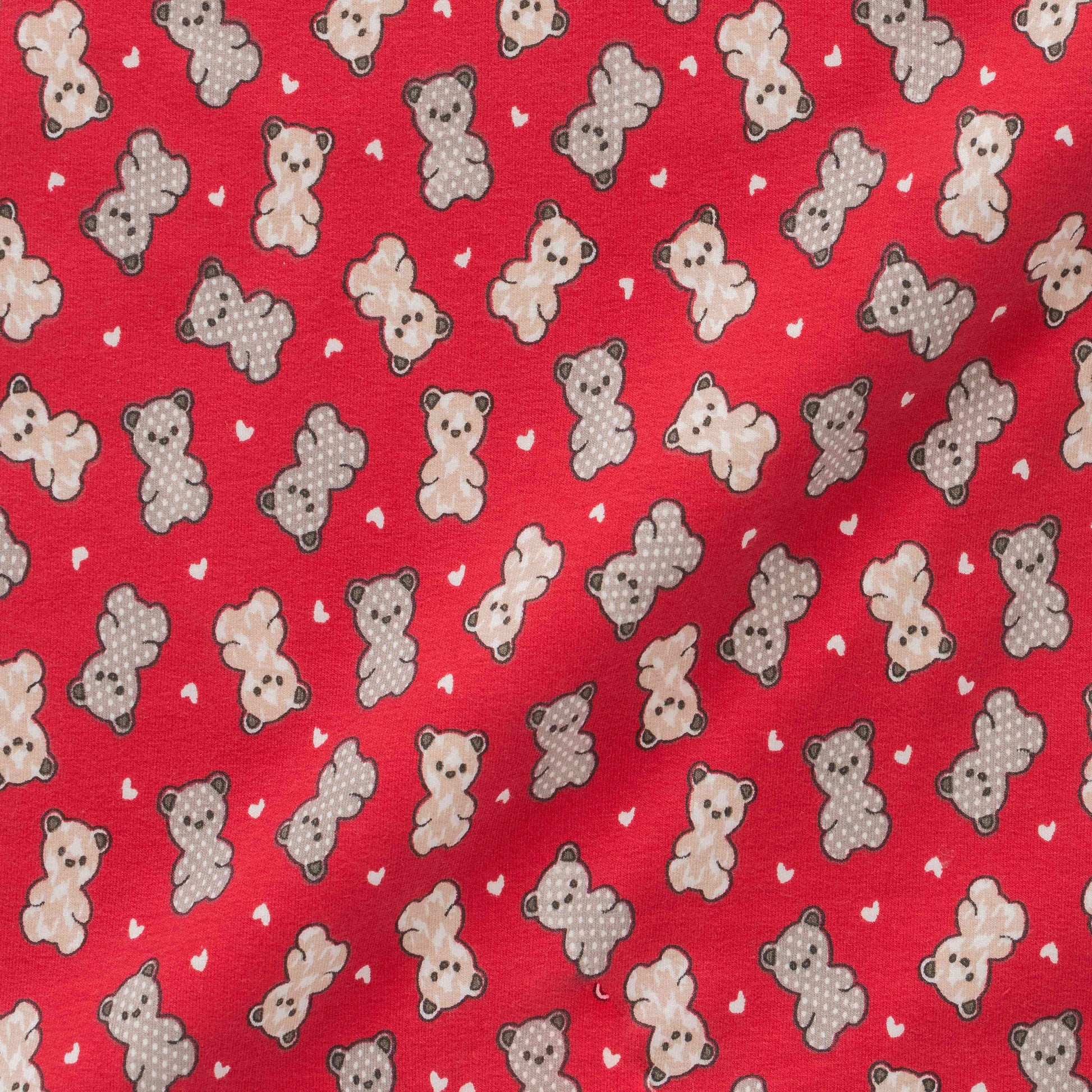 Girls Interlock Infants All Over Print Dungaree - Red