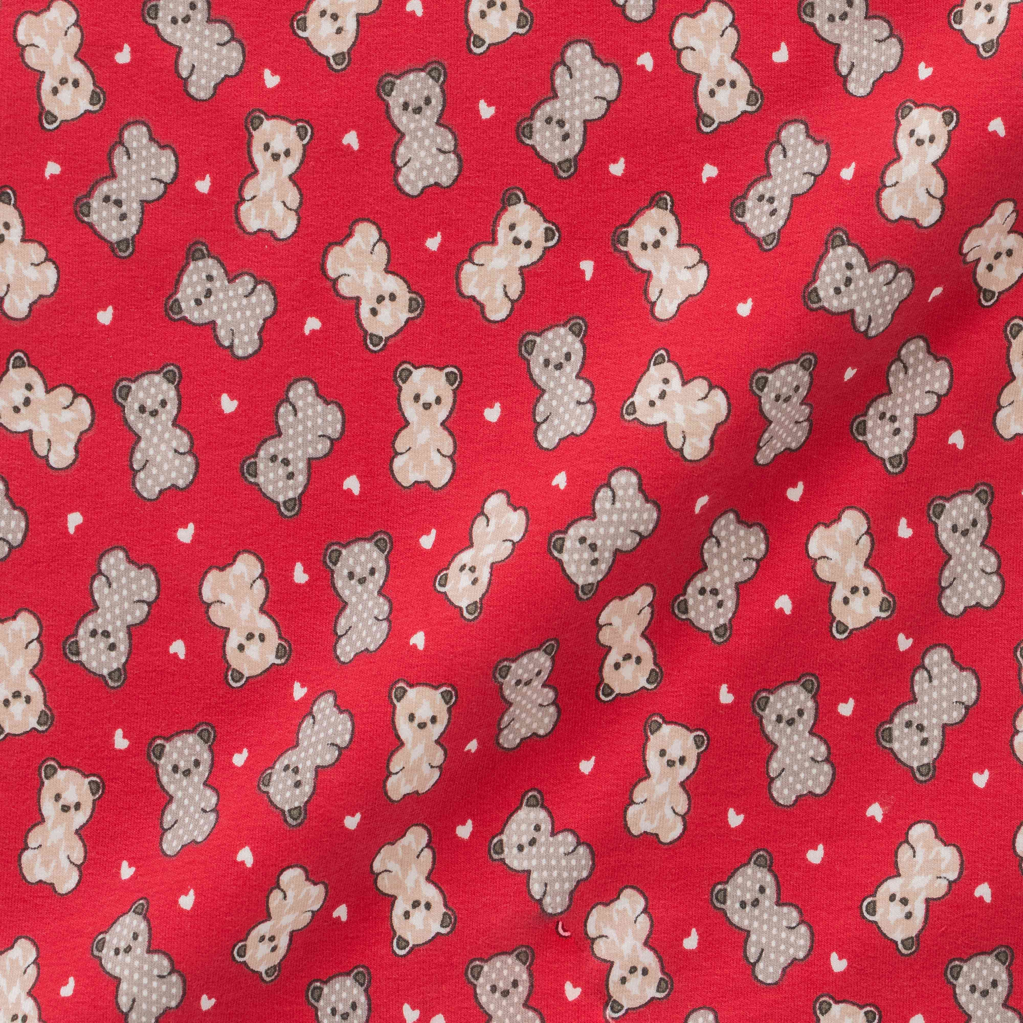 Girls Interlock Infants All Over Print Dungaree - Red