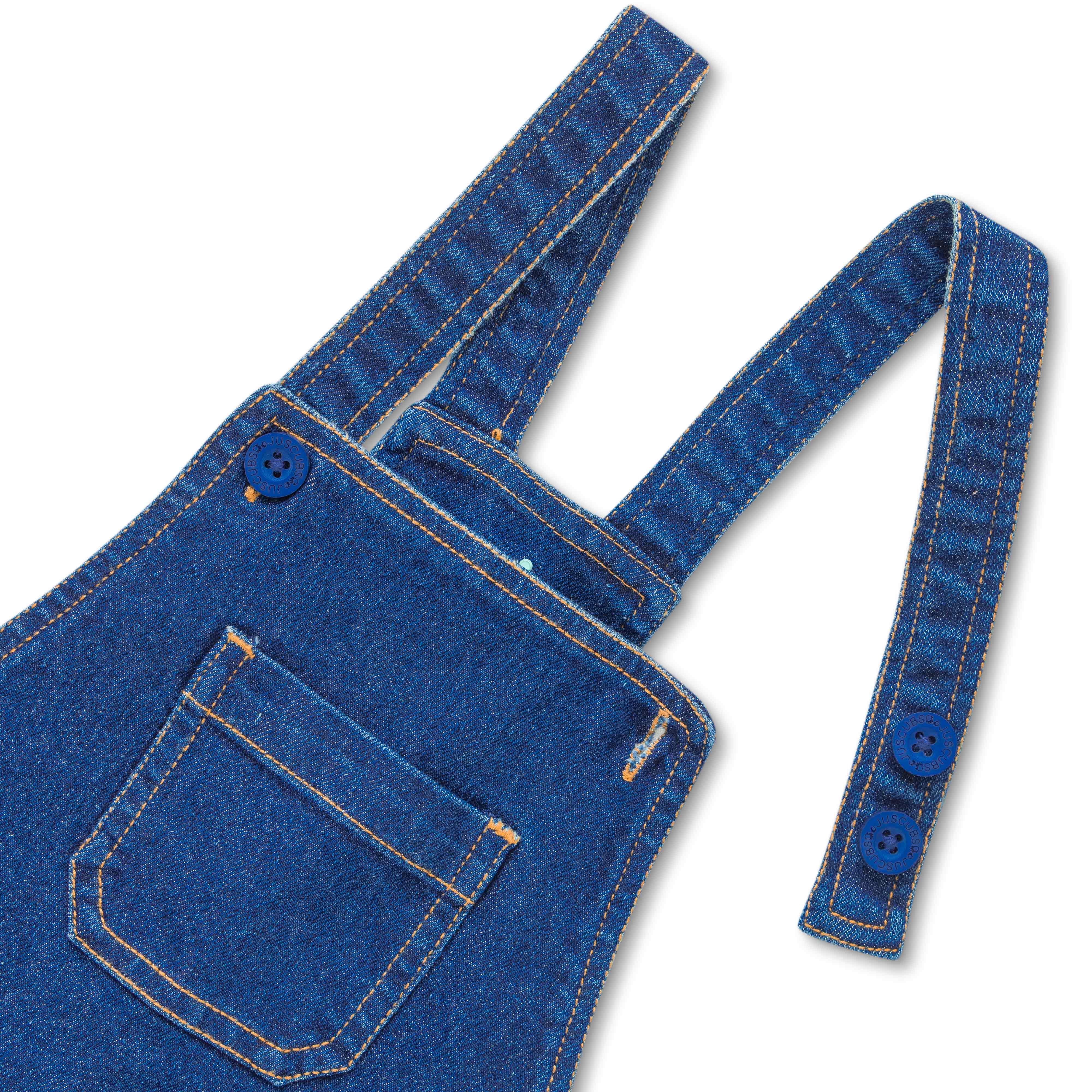 Unisex Baby & Toddler Denim Dungaree – Classic Blue Jean Dungarees, Adjustable Straps & Pockets