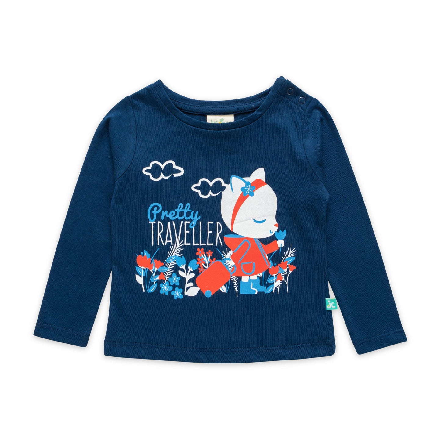 Baby Girls Graphic Printed Full Sleeve T Shirt - Juscubs