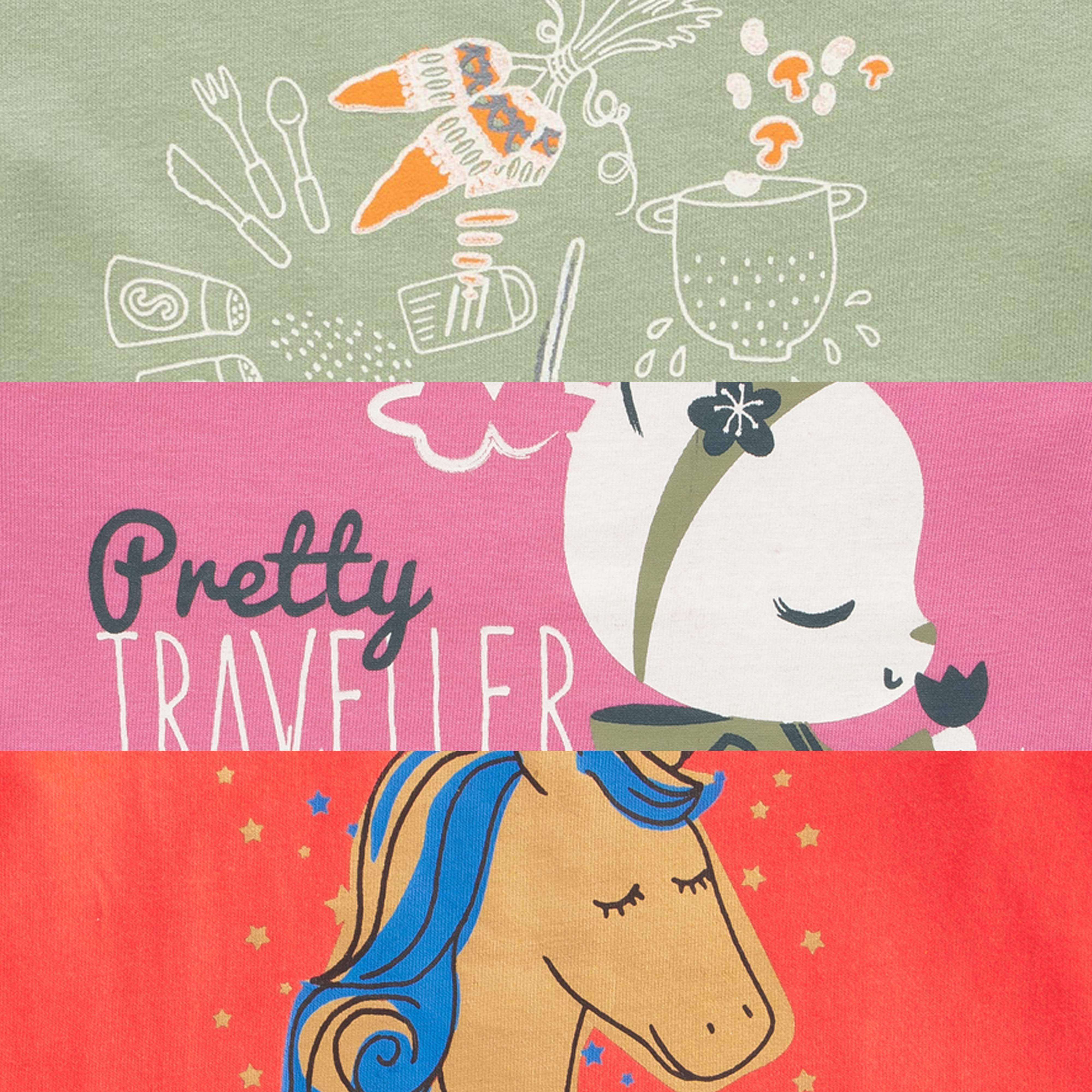 Baby Girls Graphic Printed T Shirts Combo Pack - Juscubs