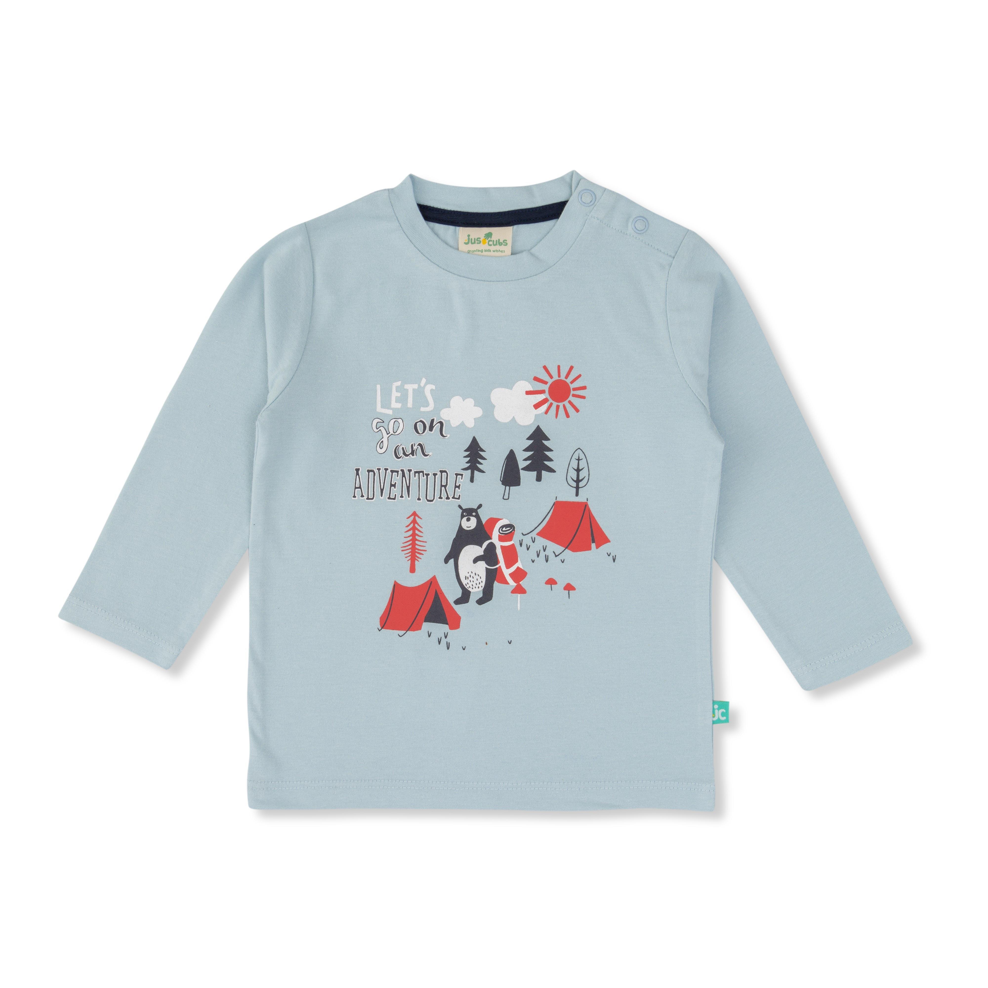 Baby Boys Full Sleeve Graphic Printed T Shirt - Juscubs
