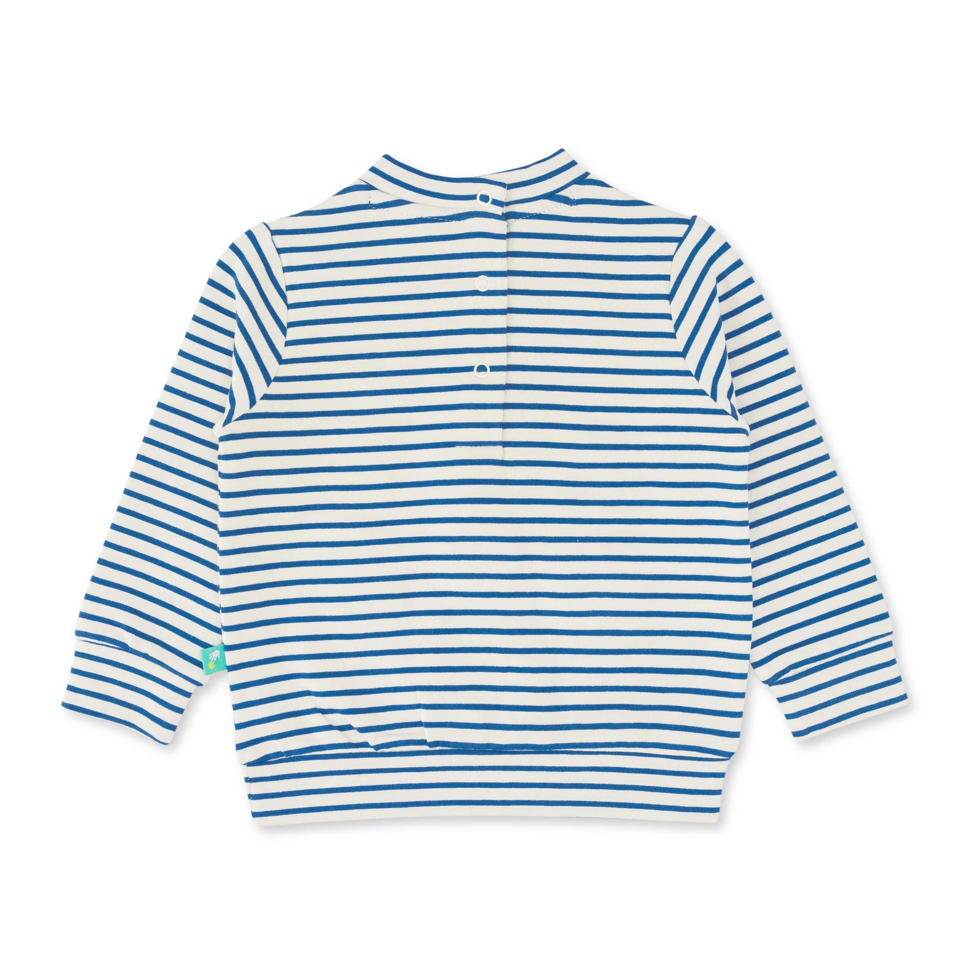"Baby Girls' Striped Floral Sweatshirt and Navy Pants Set"