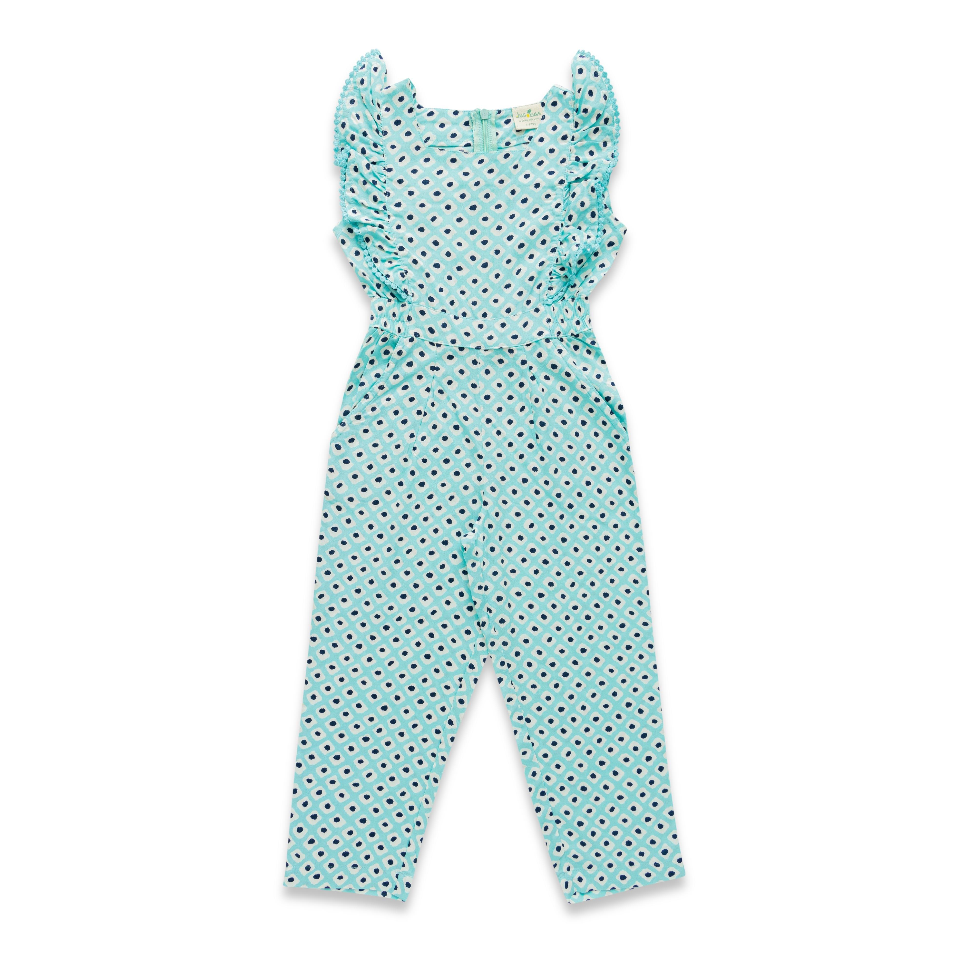 Young Girls All Over Printed Jumpsuit - Juscubs