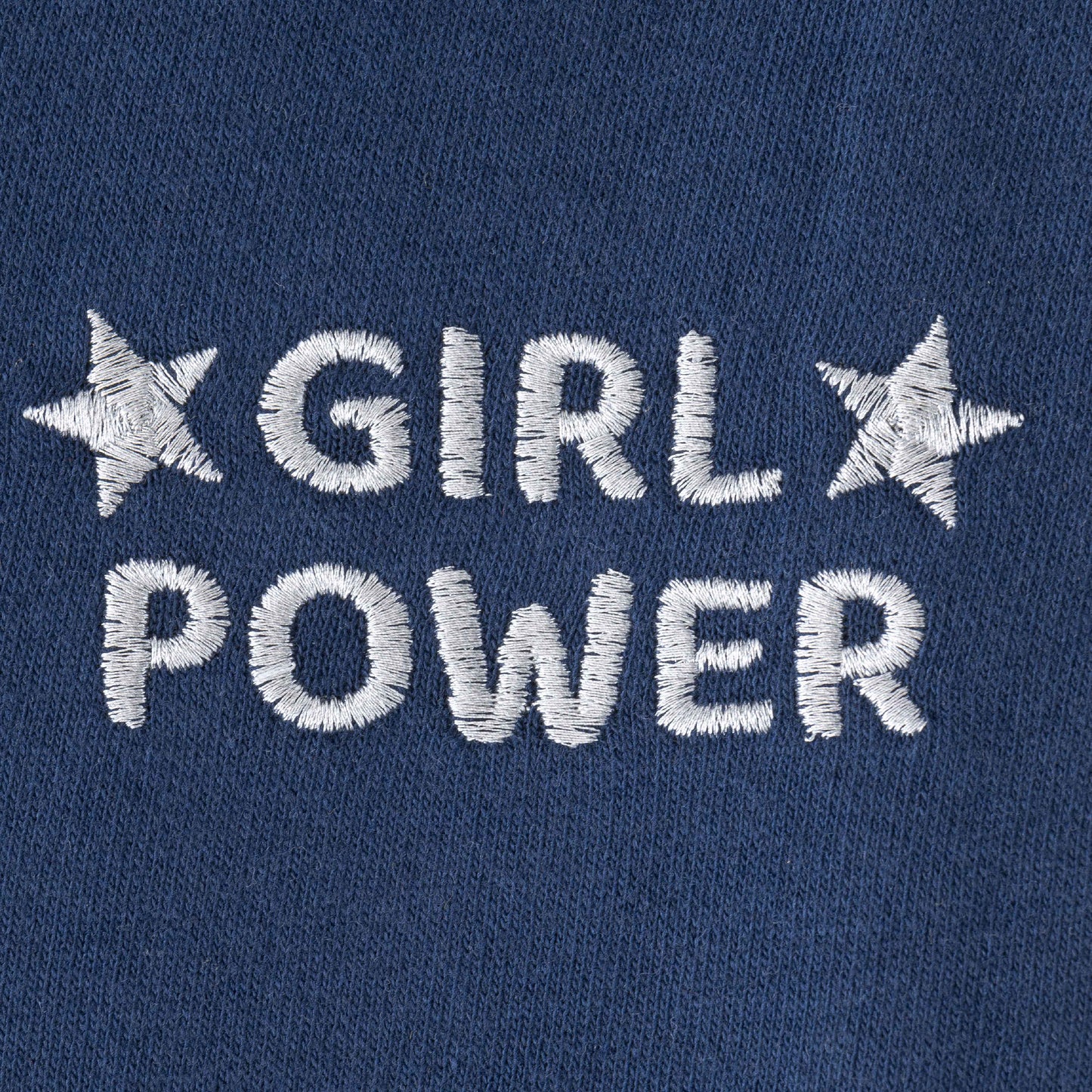 "Girls' Navy Blue Jogger Pants with Embroidered design & Stretchable waist – Cotton Blend"