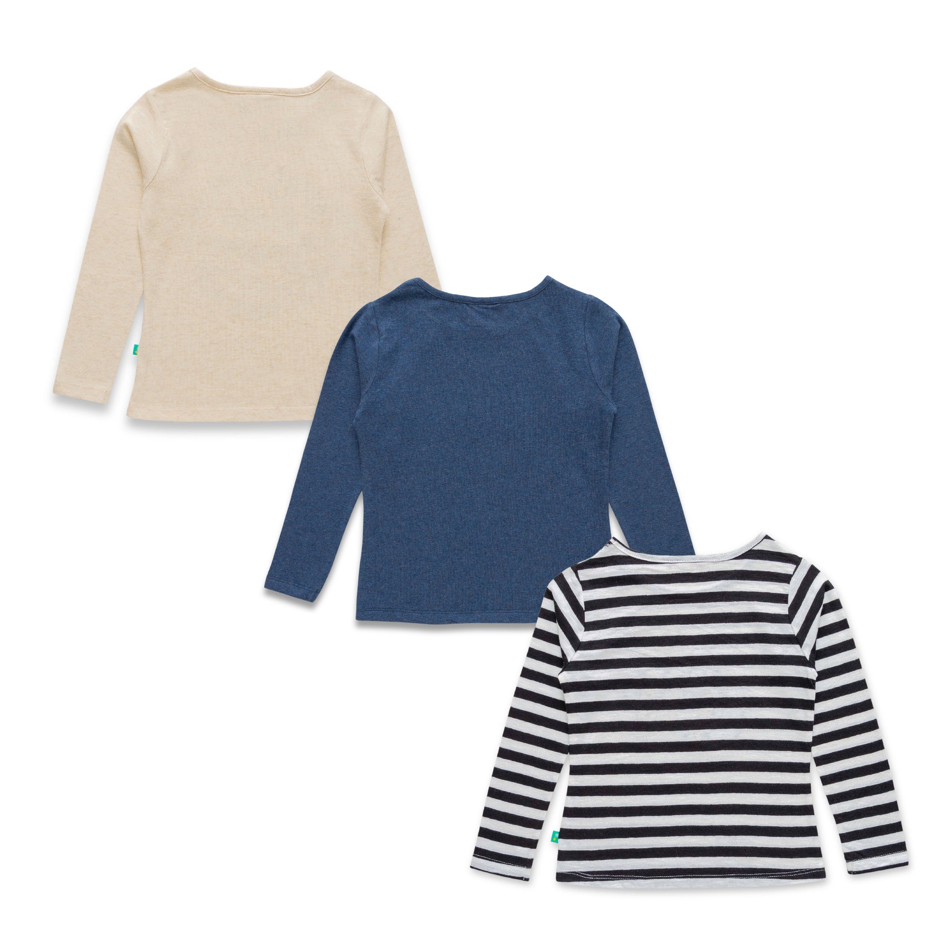 "Girls' Long Sleeve T-Shirt Set – Pack of 3 Graphic Tees with Fun Prints & Slogans"