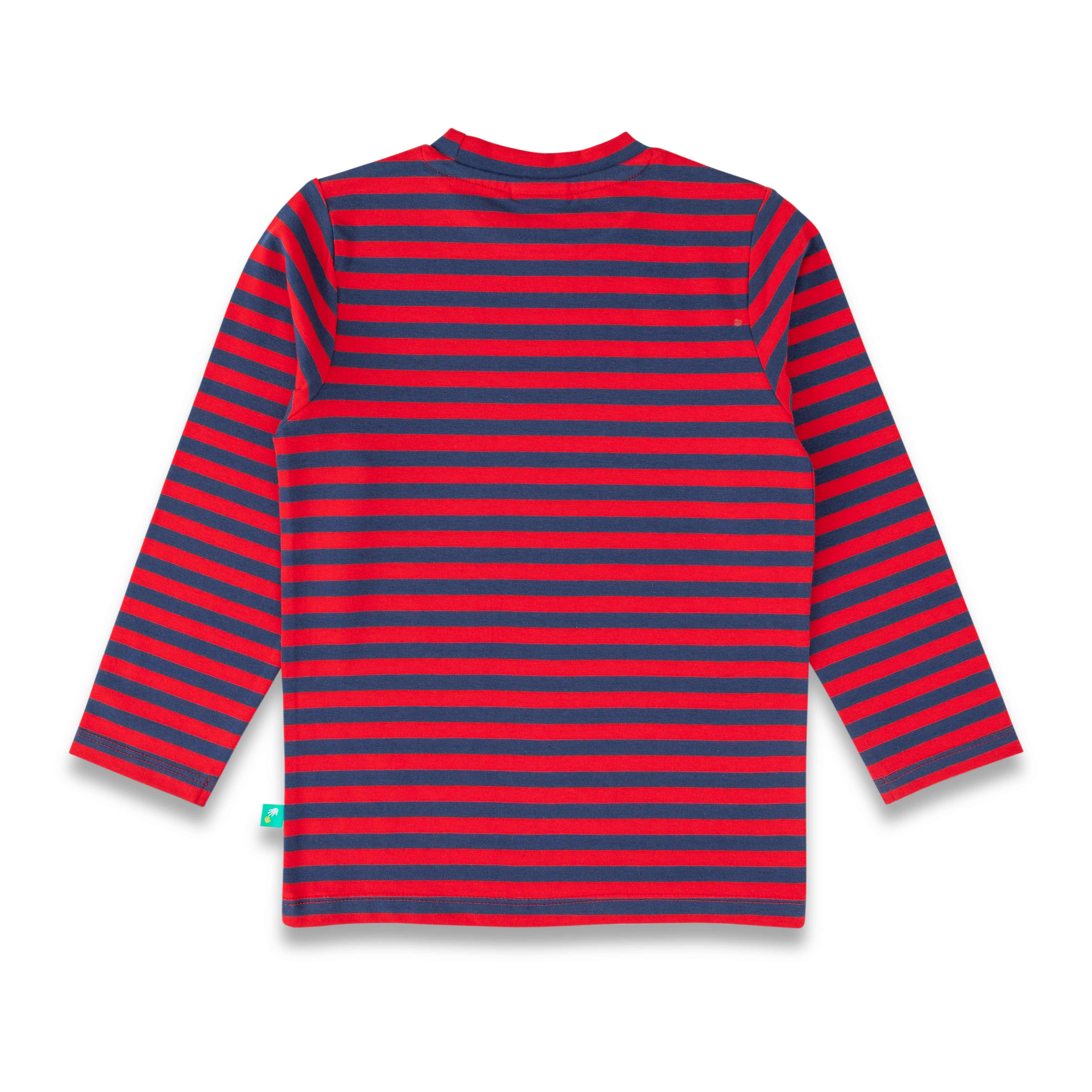 Baby Boys  Striped & Graphic Printed Full Sleeve T Shirt