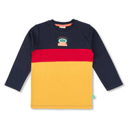 "Baby Boys' Colorblock Long Sleeve T-Shirt – American Football Print Tee"