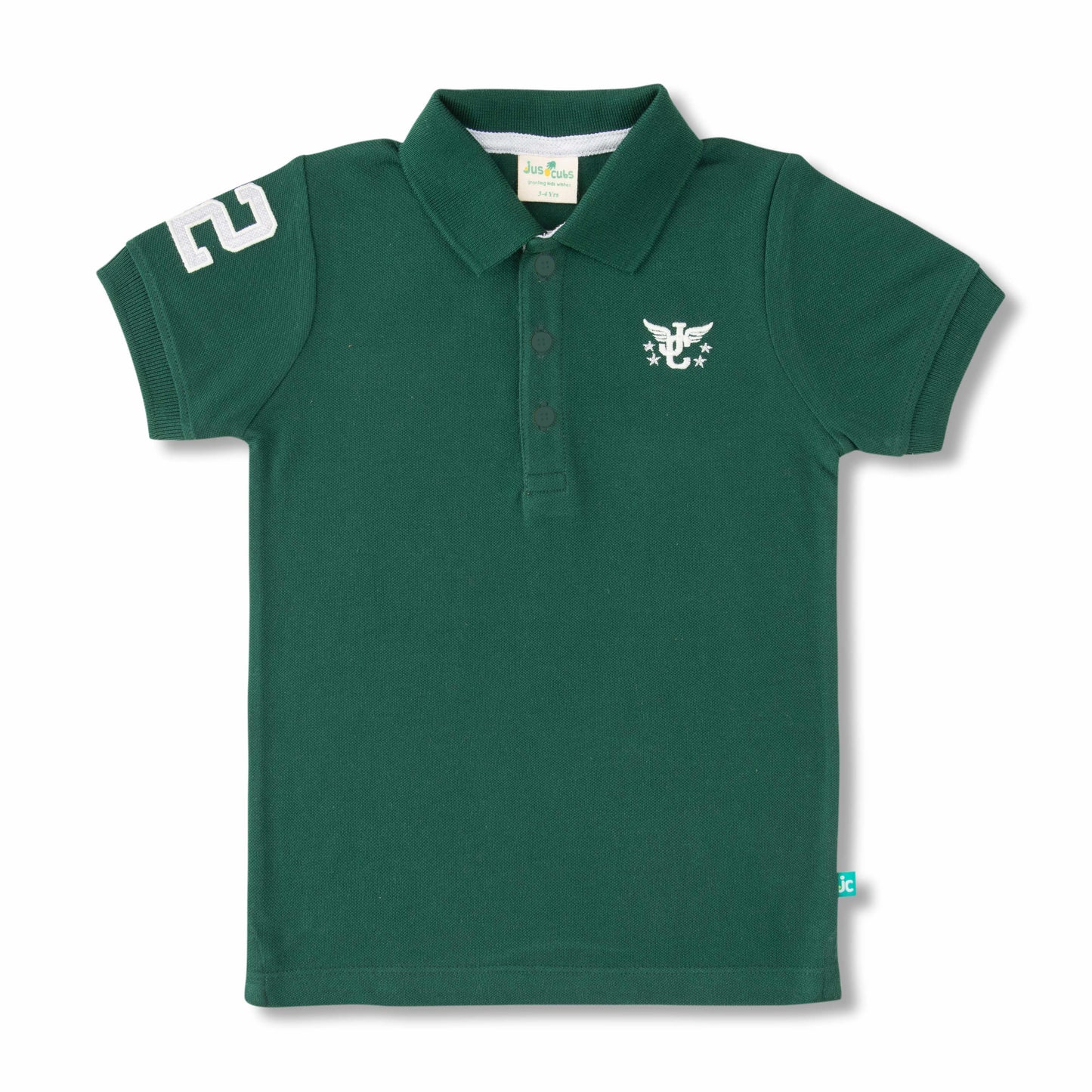 Young Boys Solid Polo Neck T Shirt - Juscubs