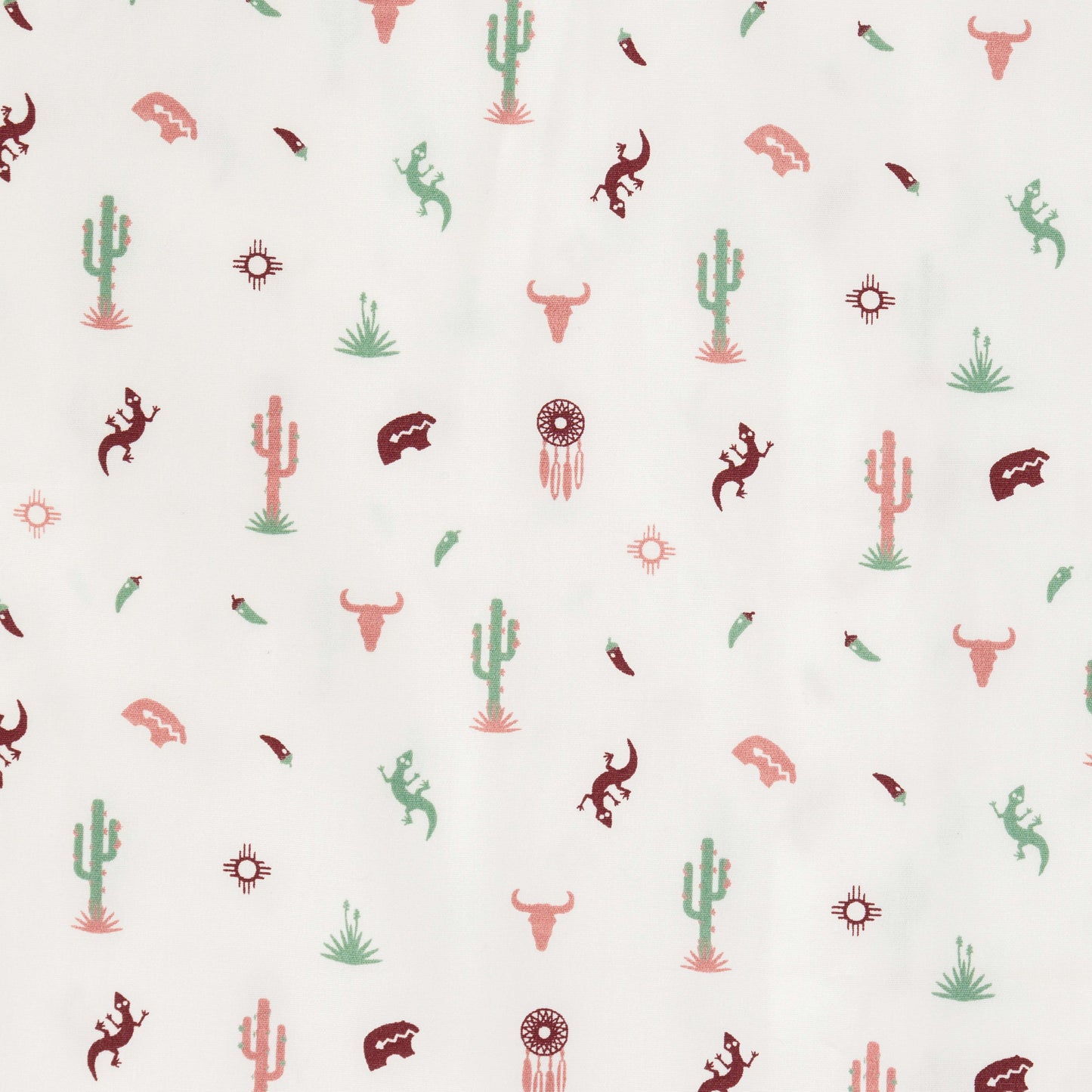 "Boys' White Western-Themed Print Button-Up Shirt"