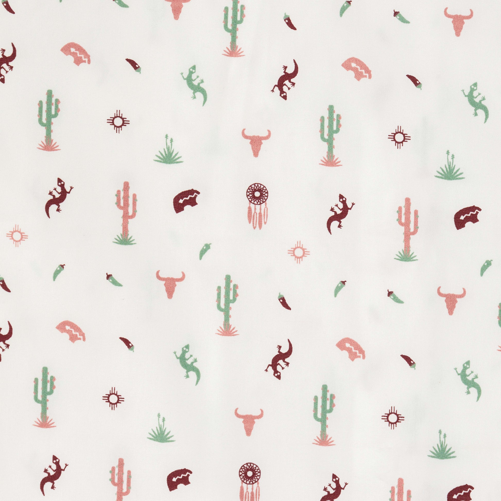 "Boys' White Western-Themed Print Button-Up Shirt"