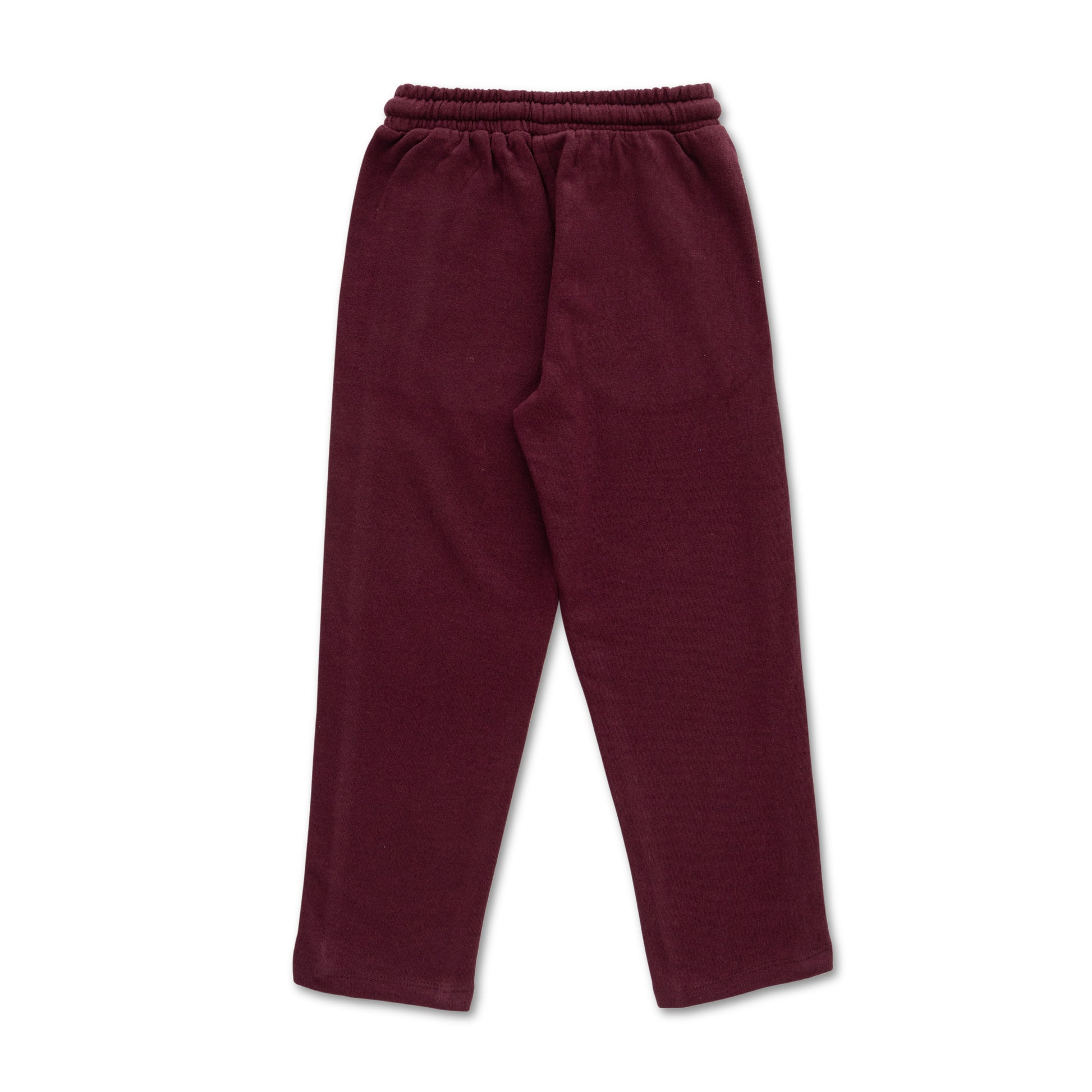 Boys' Maroon Track Pants with Contrast Piping