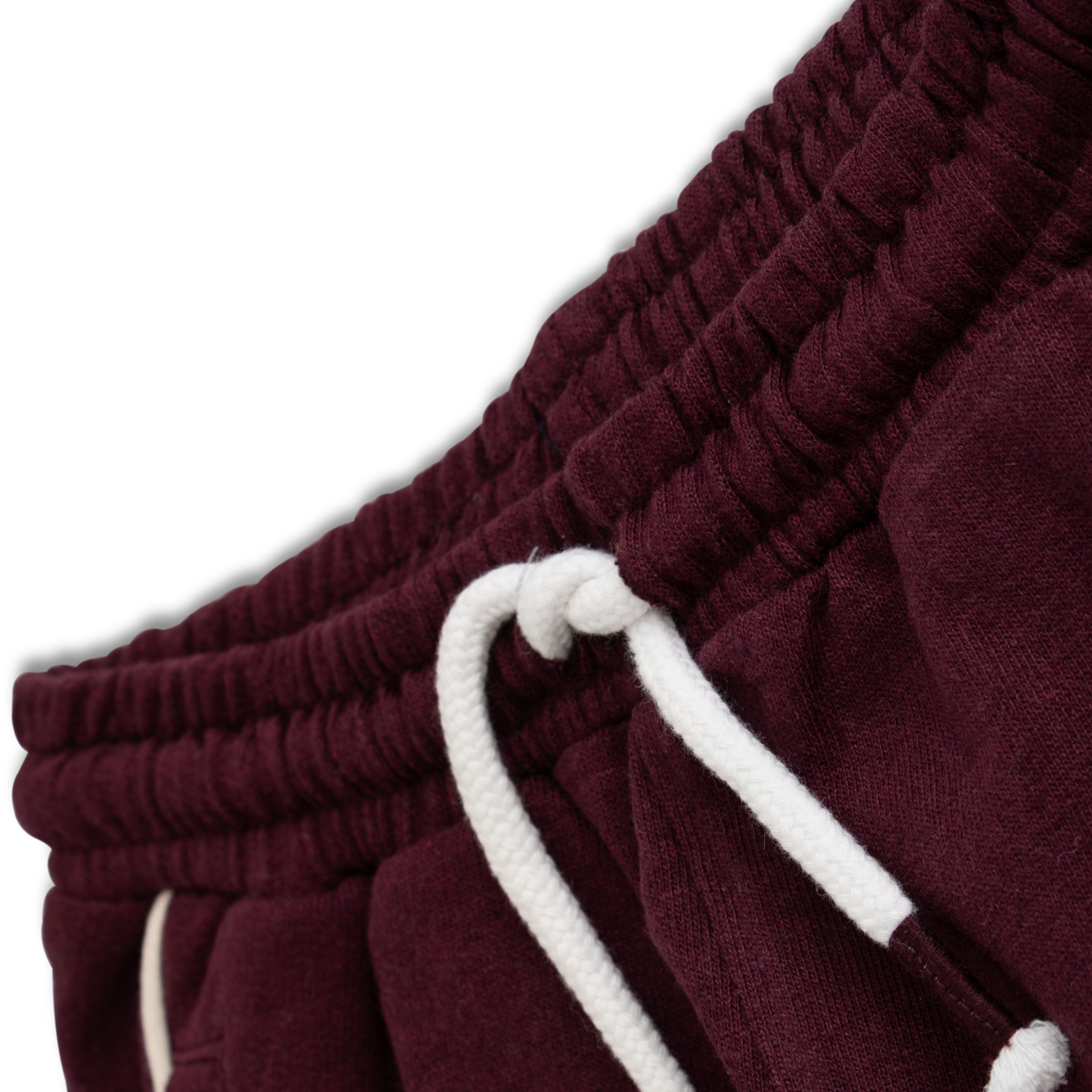 Boys' Maroon Track Pants with Contrast Piping