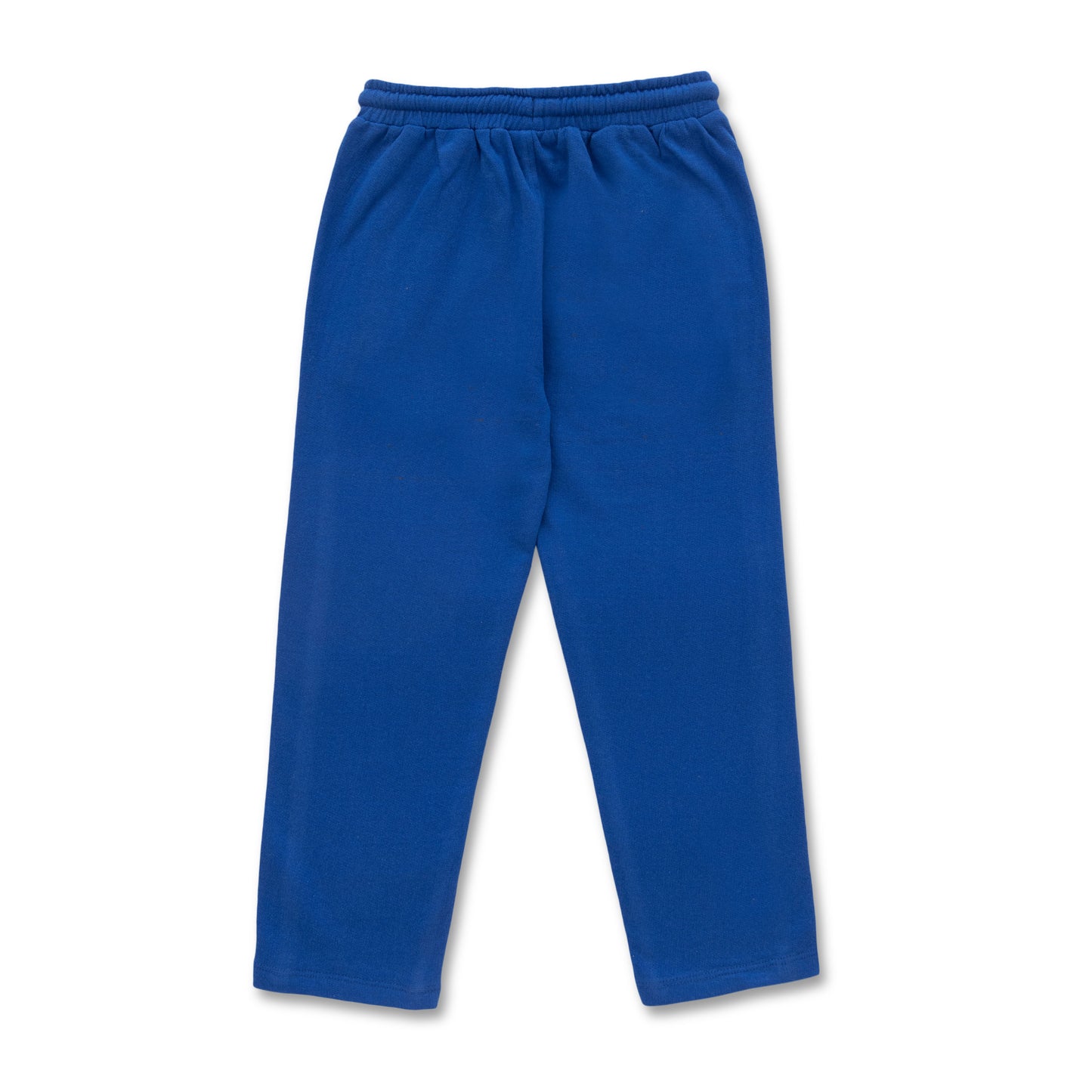 "Boys' Blue Track Pants with Contrast Piping and Drawstring Waist"