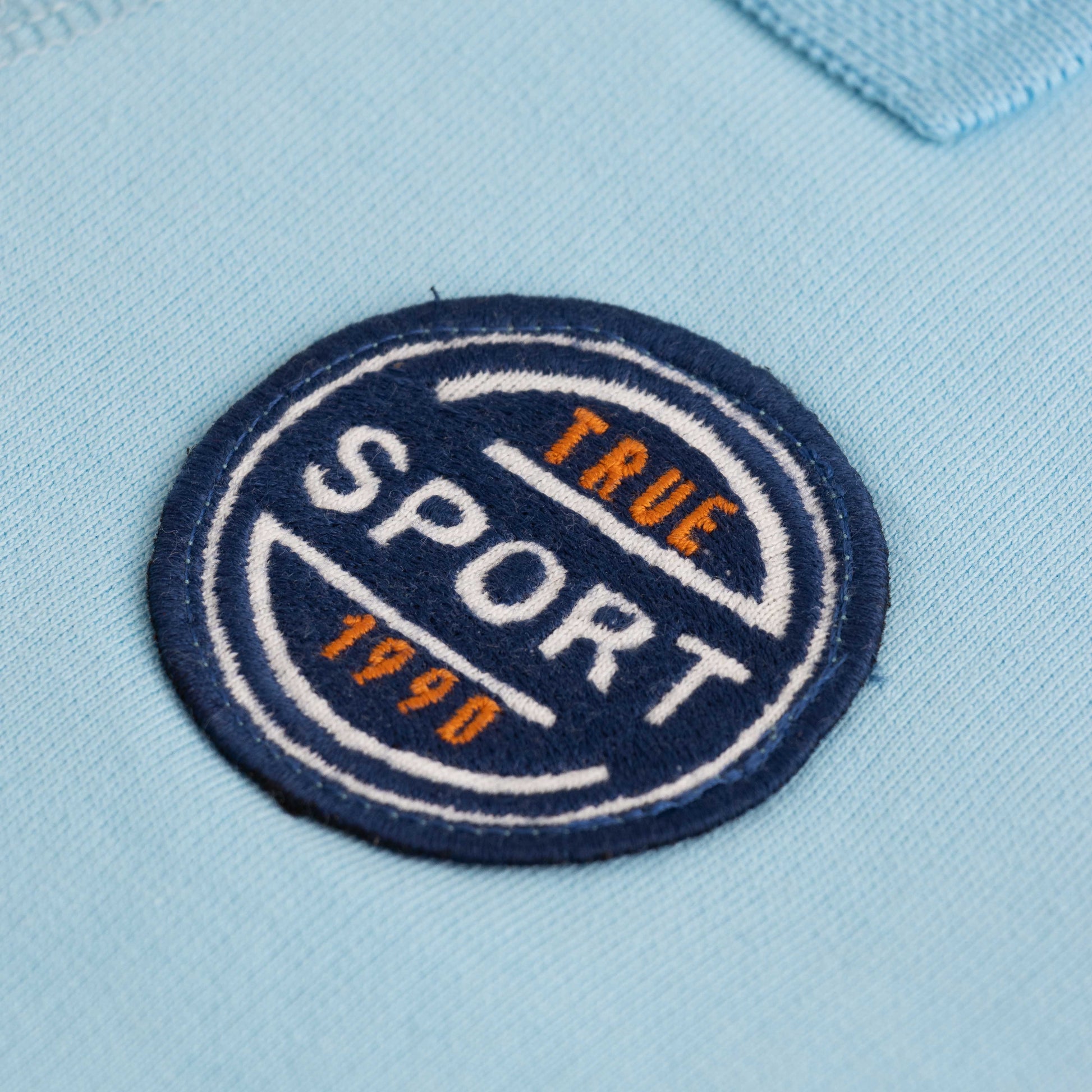 Boys' Light Blue Long Sleeve T-Shirt with Sport Badge Detail