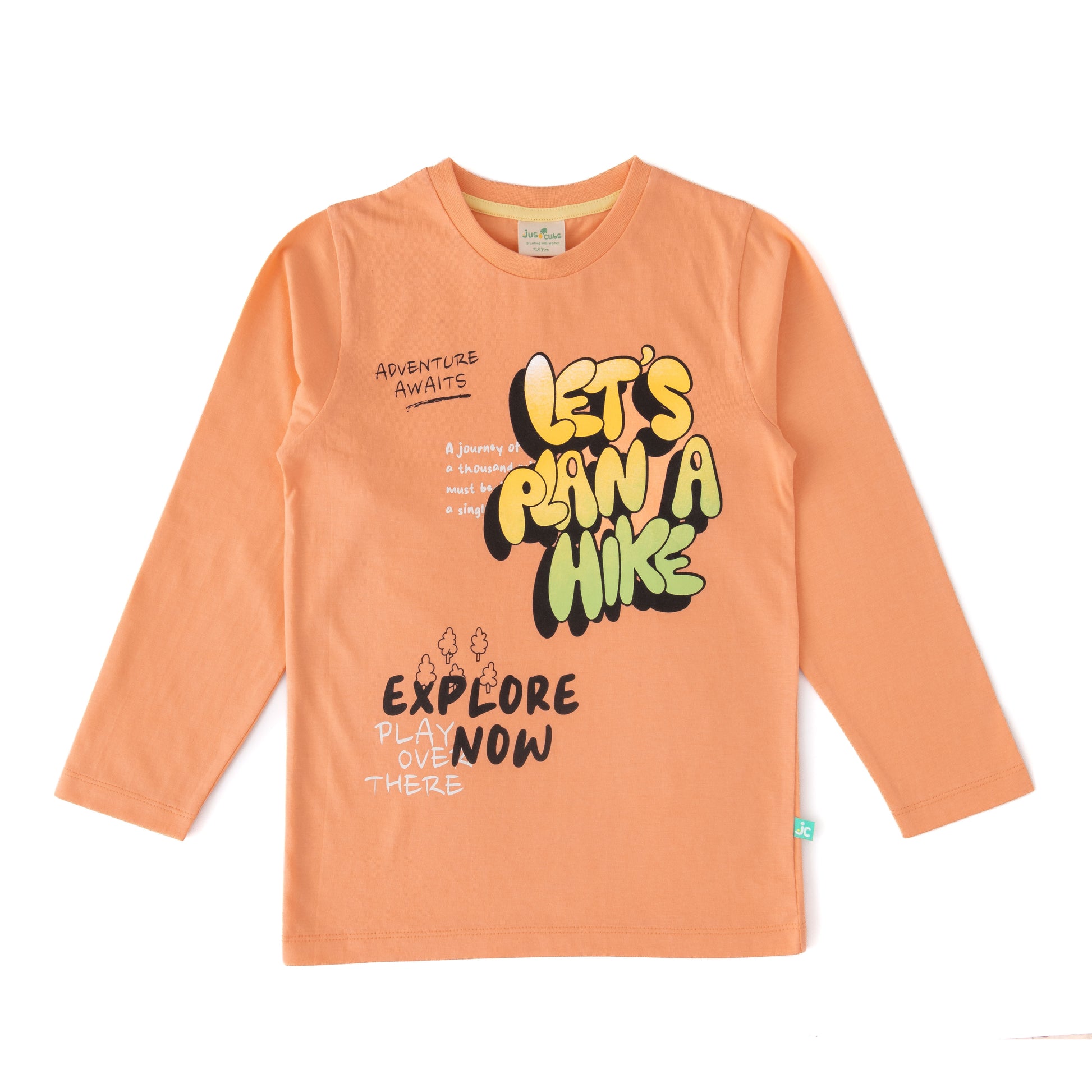 Boys' Peach "Let's Plan a Hike" Adventure Printed Long Sleeve T-Shirt