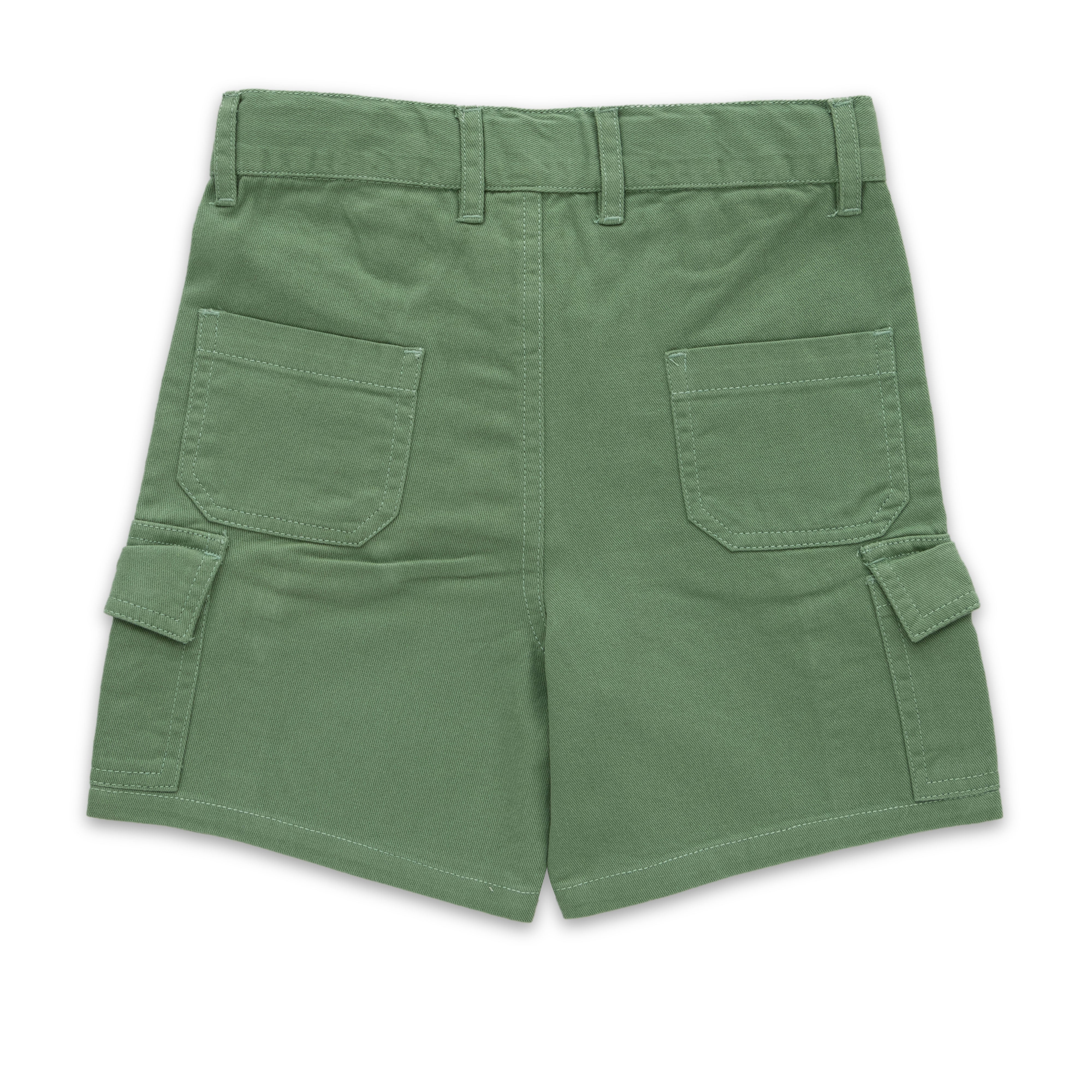 Boys' Casual Cargo Shorts with Buttoned Pockets