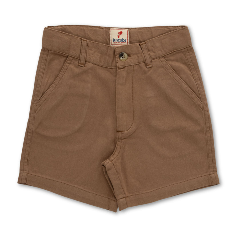Boys' Classic Cotton Twill Shorts with Pockets