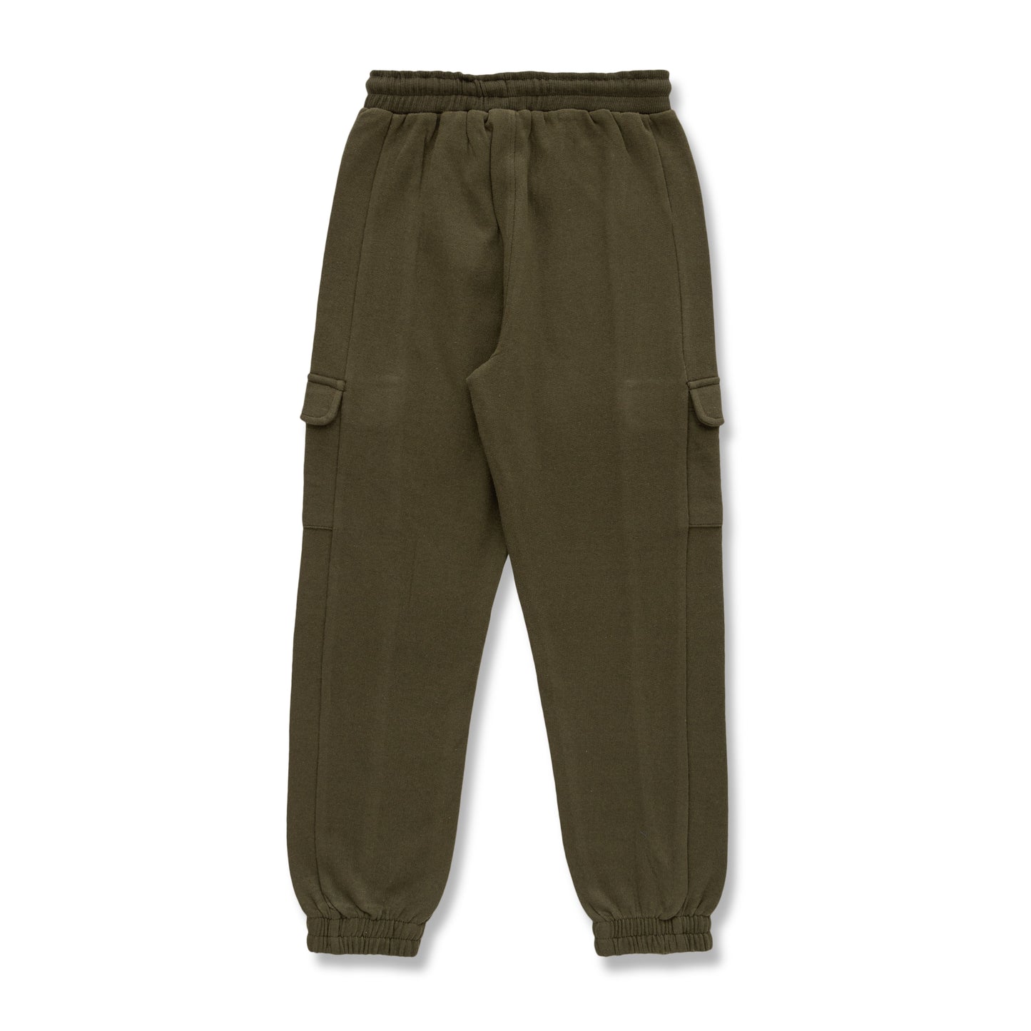 "Boys' Cargo Jogger Pants with Elastic Cuffs – Olive Green"