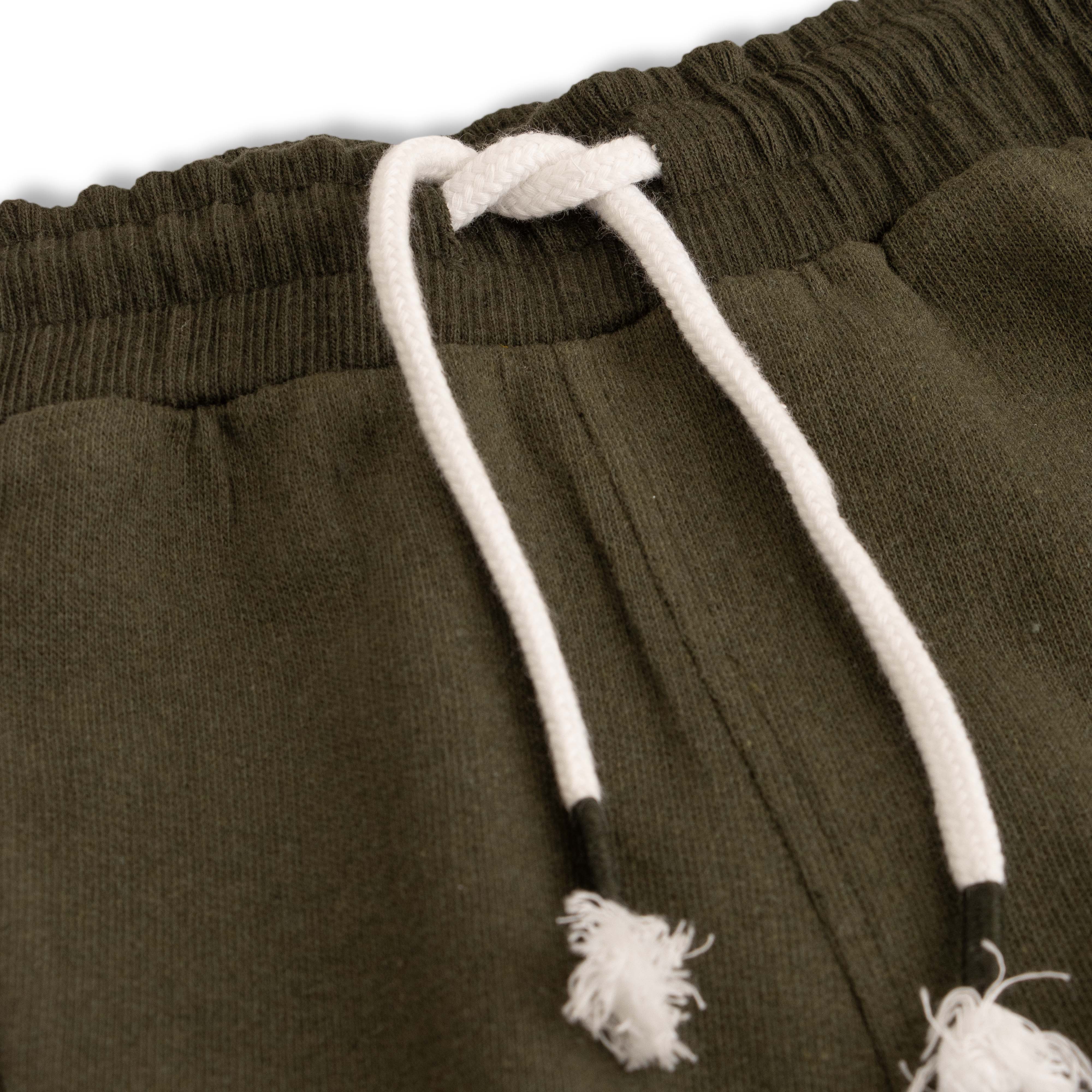 "Boys' Cargo Jogger Pants with Elastic Cuffs – Olive Green"