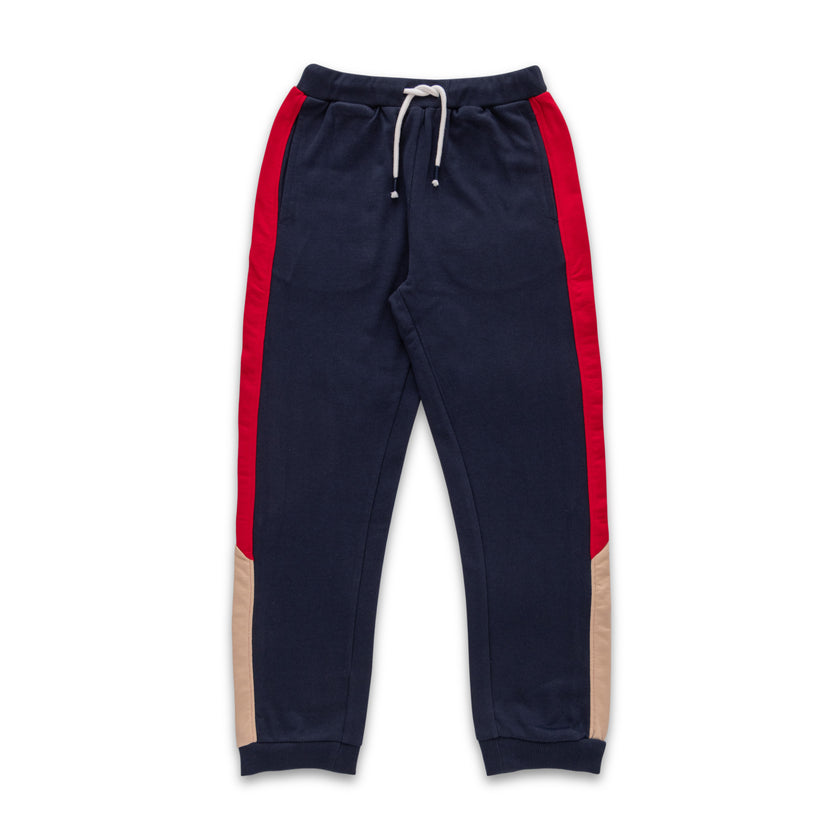 Juscubs solid Jogger Pants - Navy, Red & Beige with Drawstring