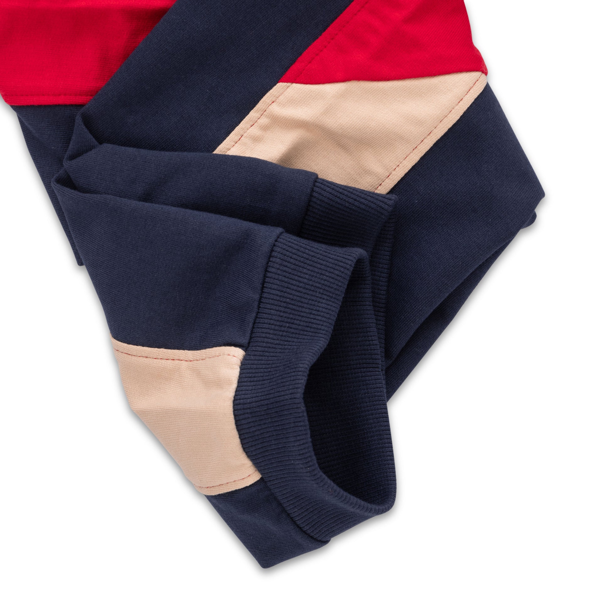 Juscubs solid Jogger Pants - Navy, Red & Beige with Drawstring