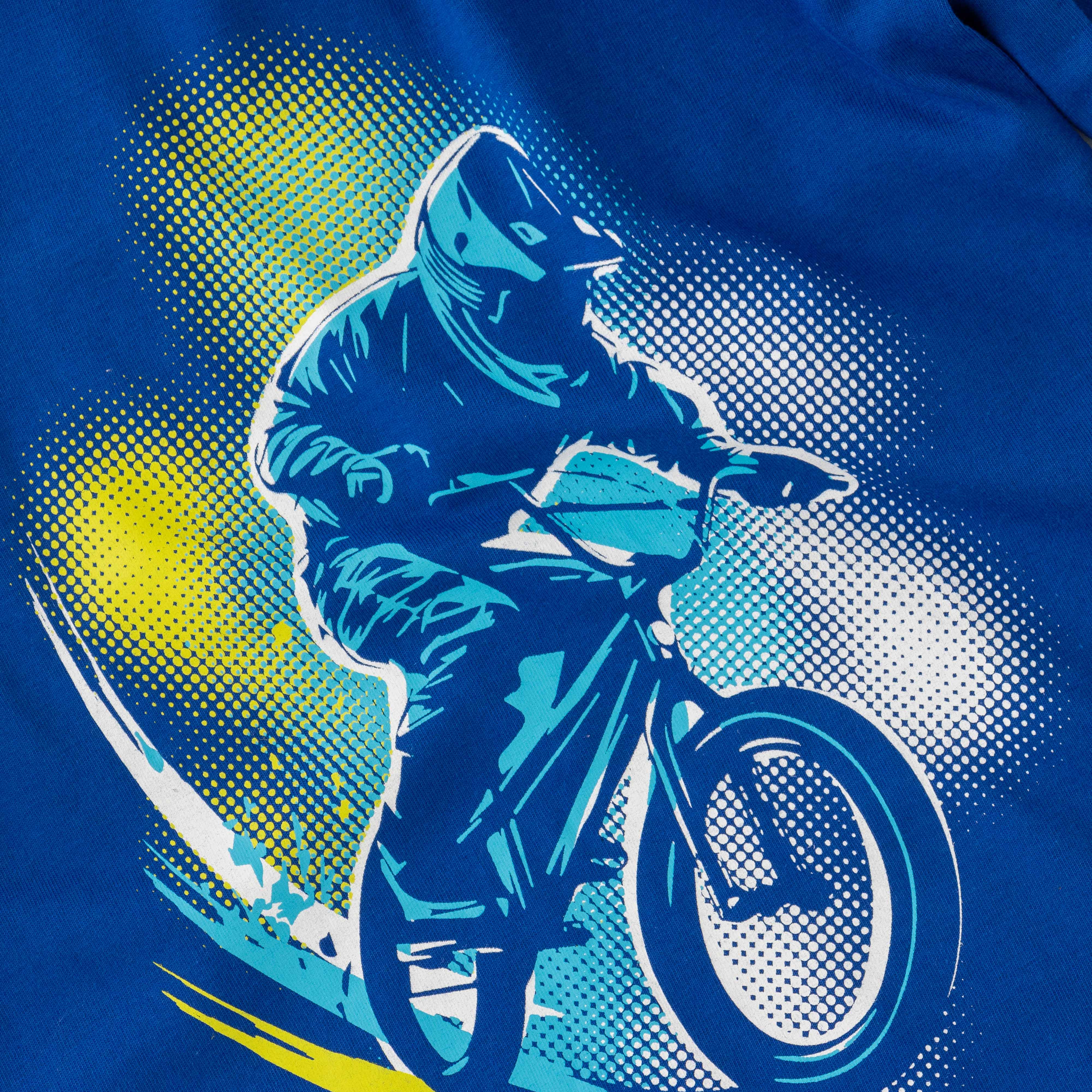 Boys' Blue BMX Rider Graphic Print T-Shirt