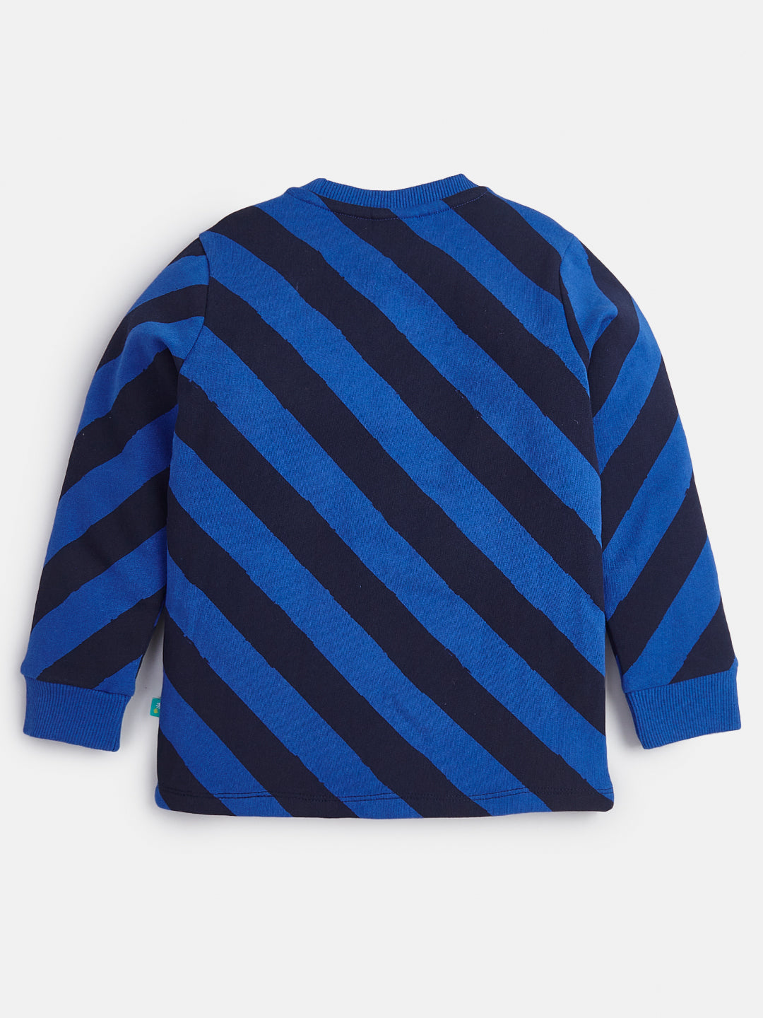 "Boys' Blue Striped T-shirt with 'NYC Sports Club' Graphic"