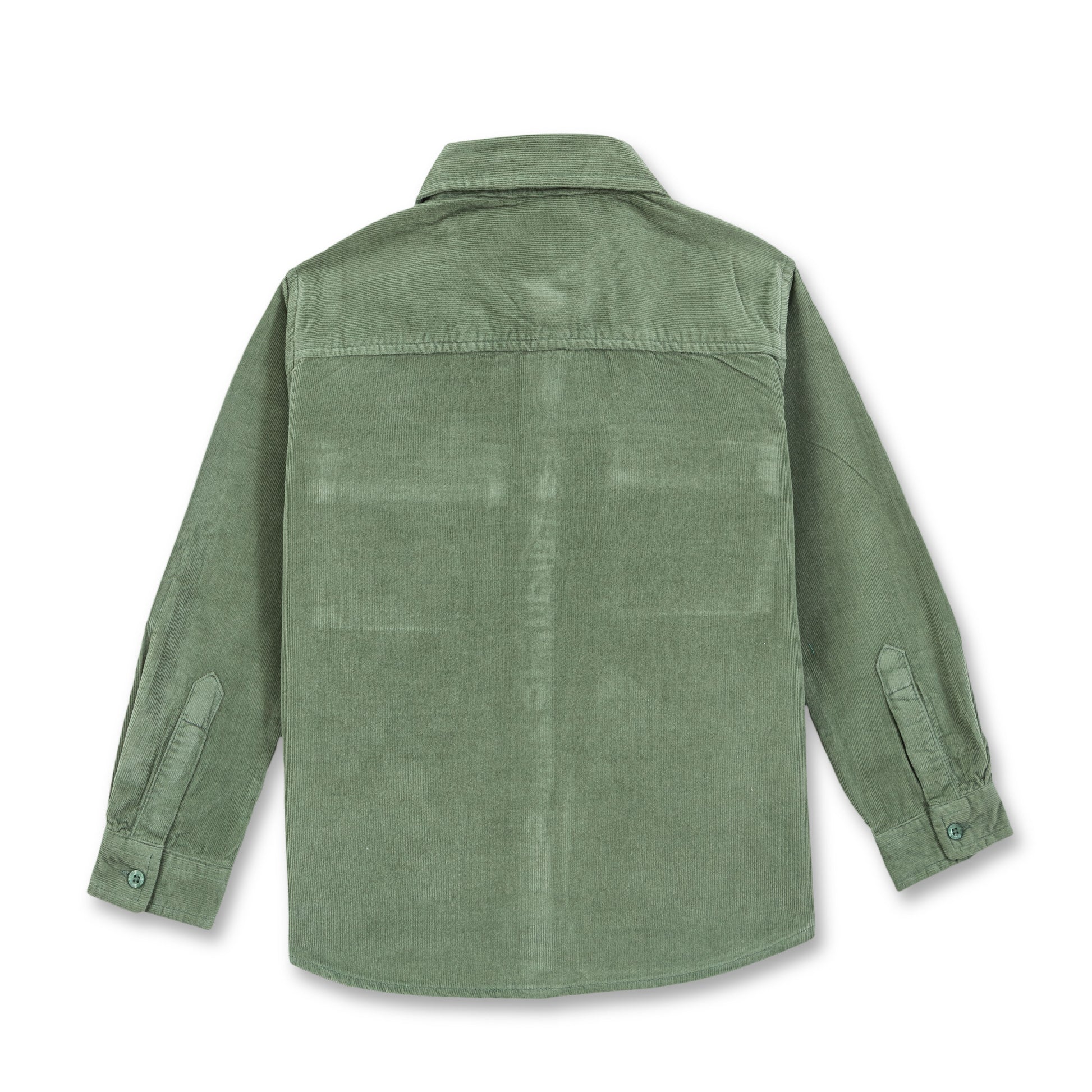 Kids' Olive Green Corduroy Shirt – Casual & Stylish Button-Down