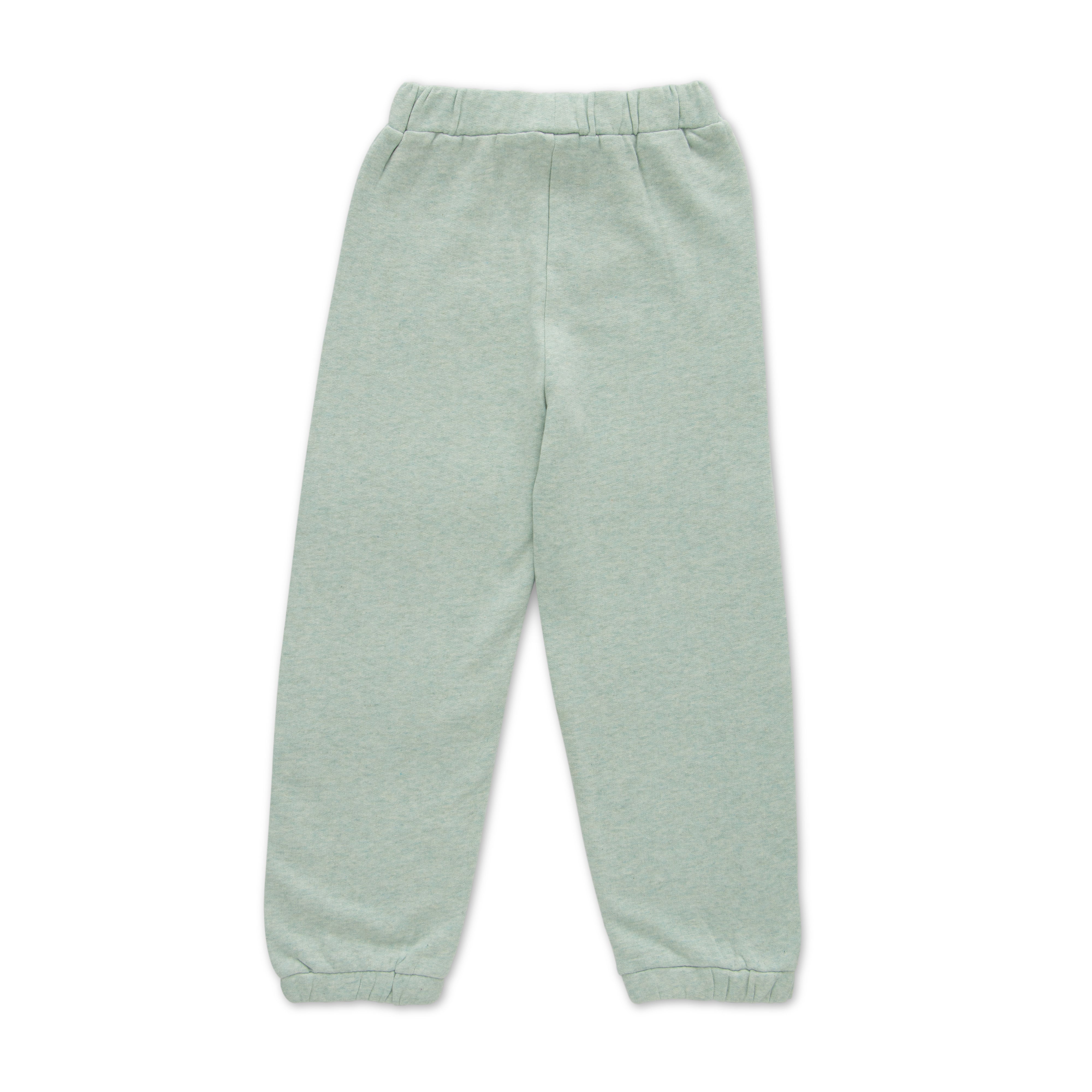 Girls' Sage Green Ruffle Trim Joggers with Drawstring Waist