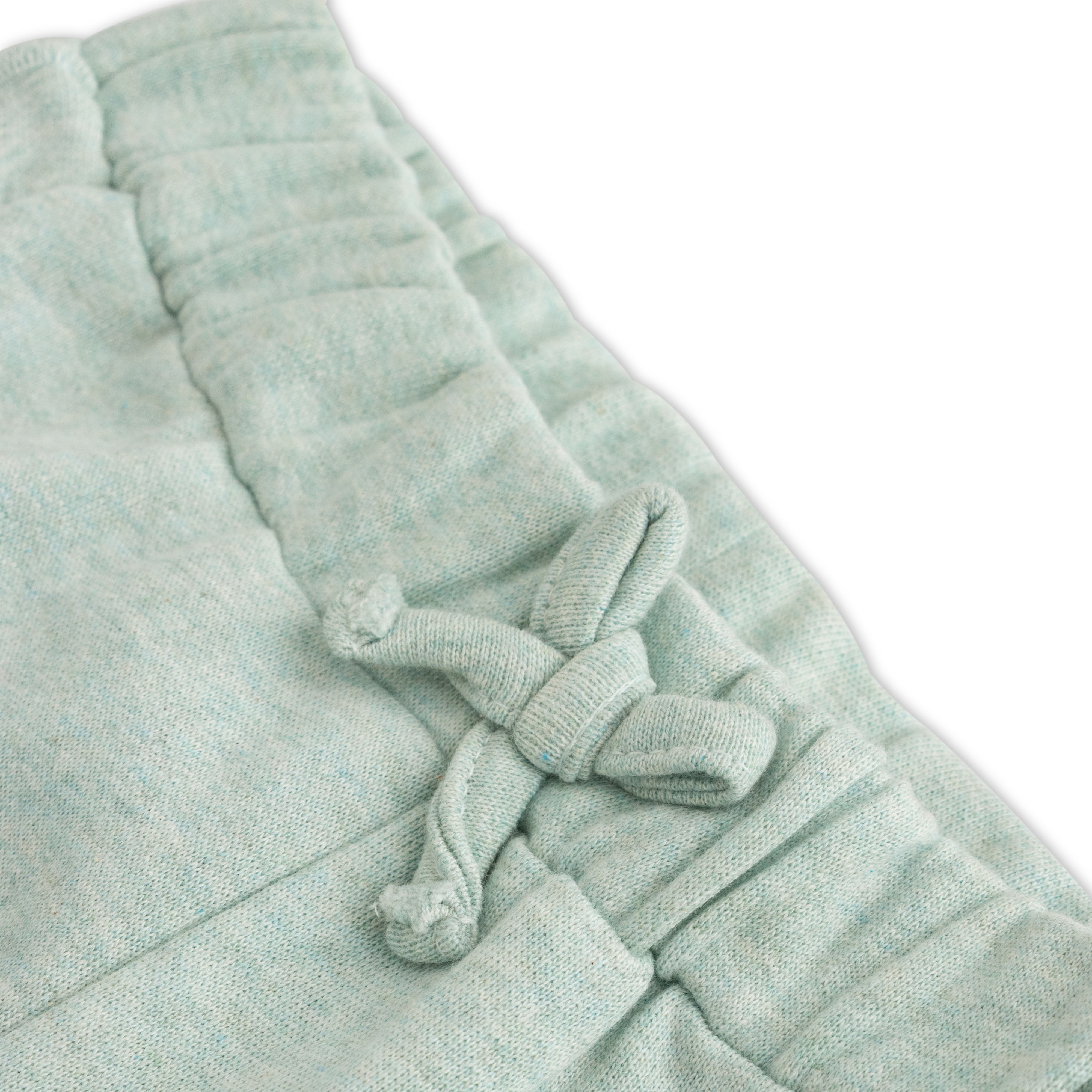 Girls' Sage Green Ruffle Trim Joggers with Drawstring Waist