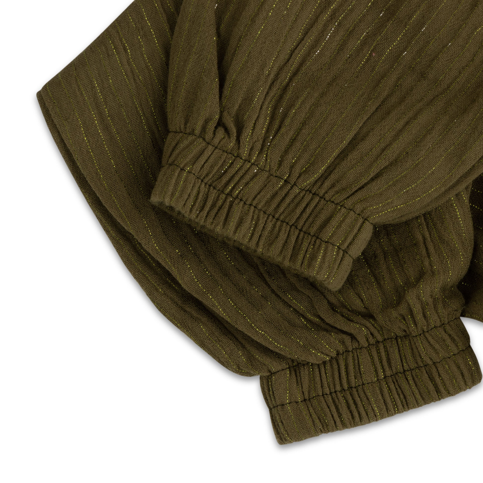 "Girls' Elastic Waistband Cotton Jogger – Olive Green"