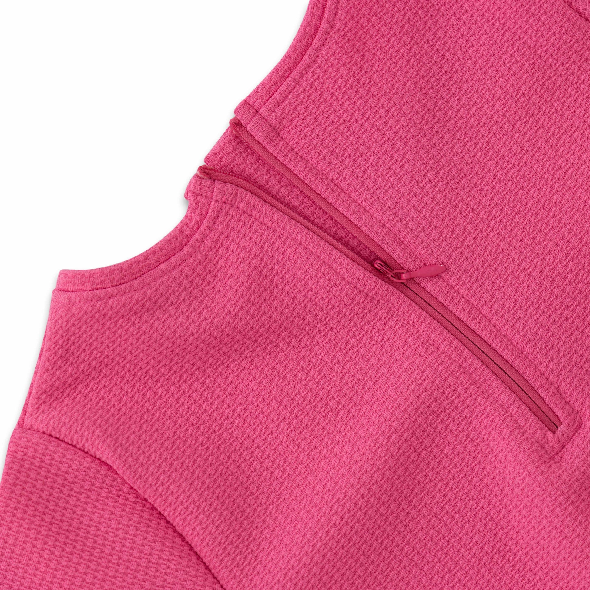 "Girls' Cap Sleeve Textured Dress – Solid Pink with Waist Tie"