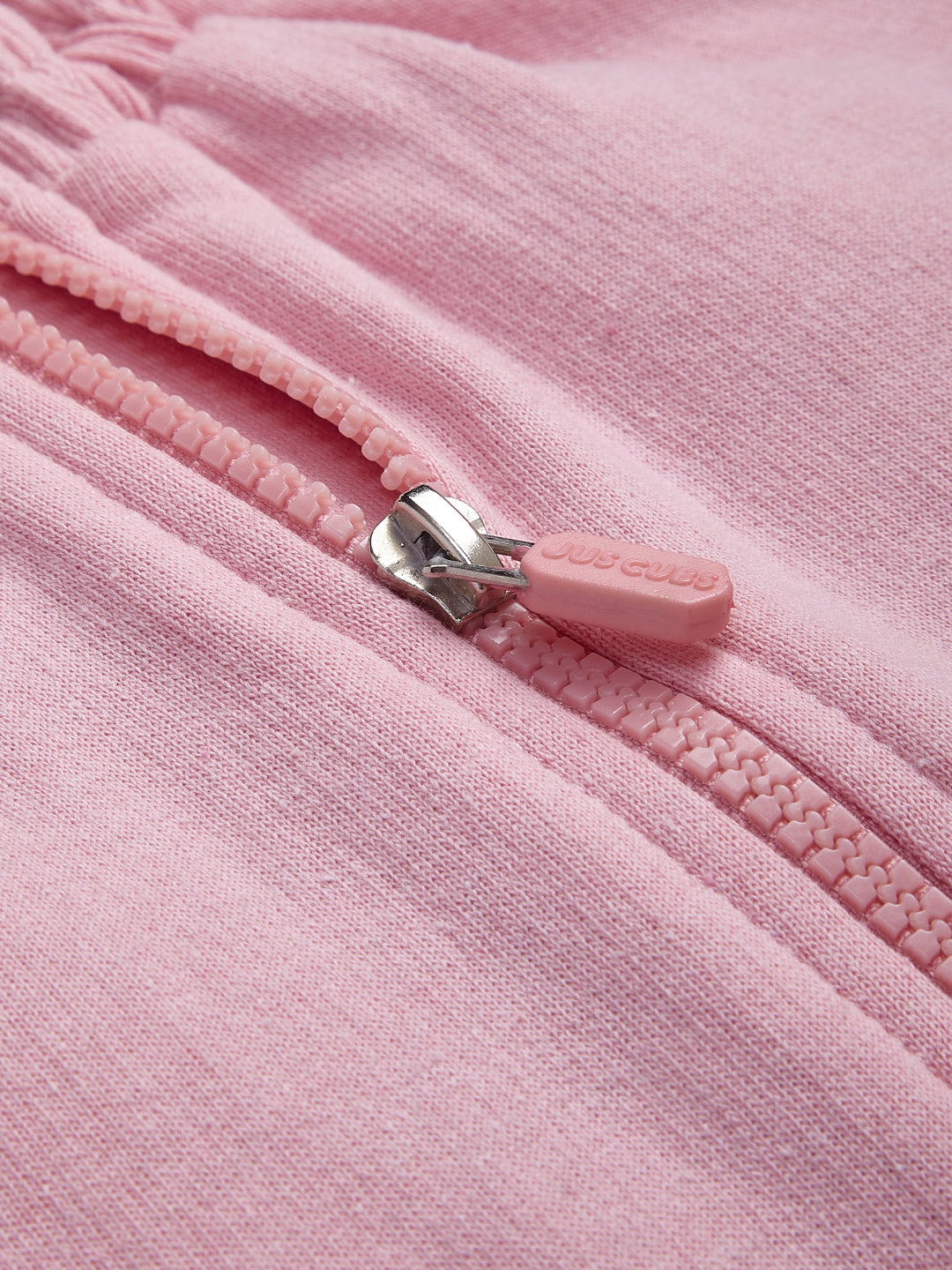 Baby Girls' High-Neck Zip-Up Sweatshirt with Pockets