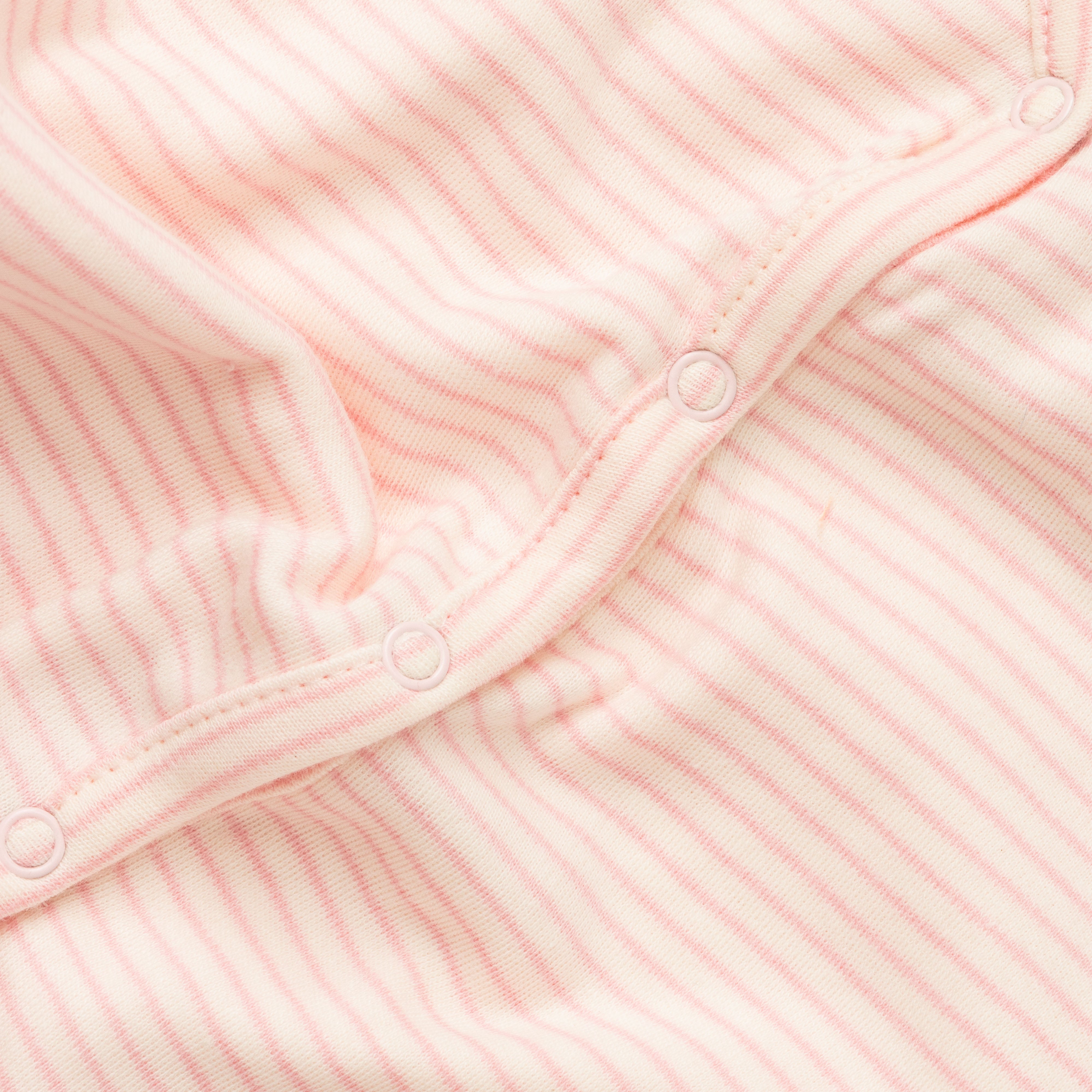 "Baby Sleeveless Cotton Vest & Shorts Set – Pastel Pink Striped"