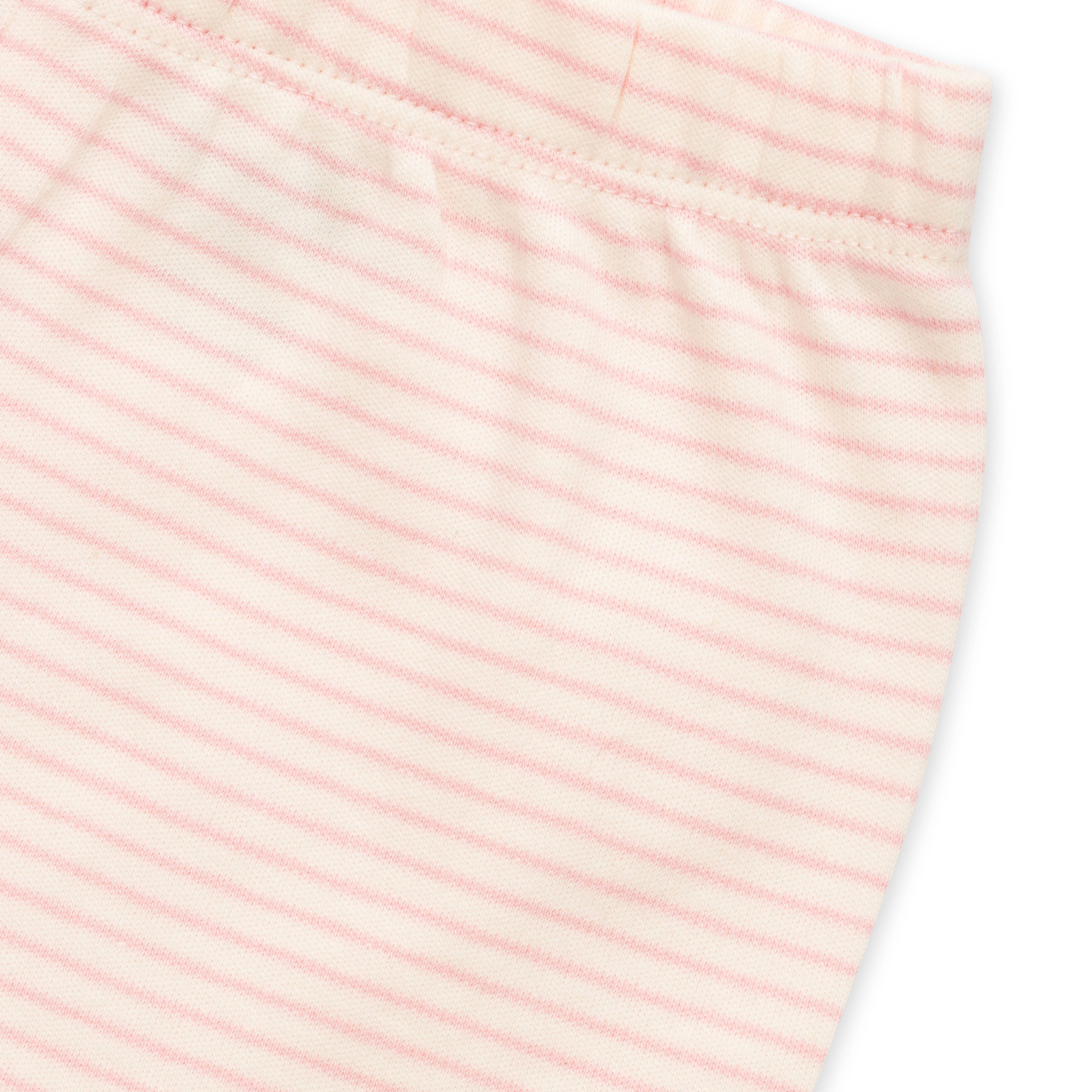 "Baby Sleeveless Cotton Vest & Shorts Set – Pastel Pink Striped"