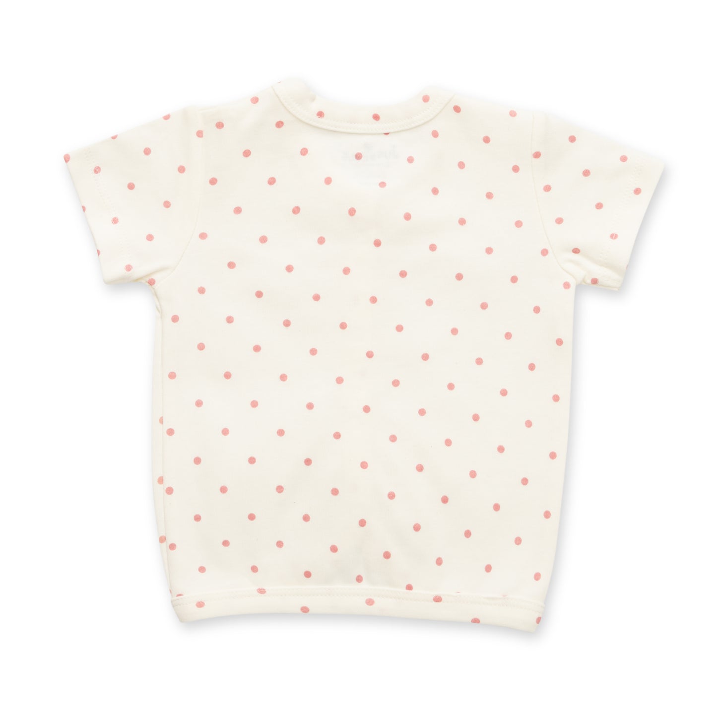 Baby Cotton Short Sleeve Top & Shorts Set – Pink Polka Dot Print"