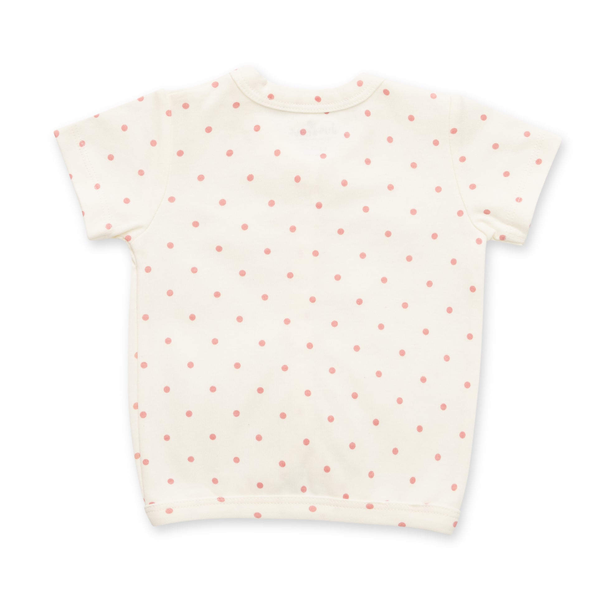Baby Cotton Short Sleeve Top & Shorts Set – Pink Polka Dot Print"