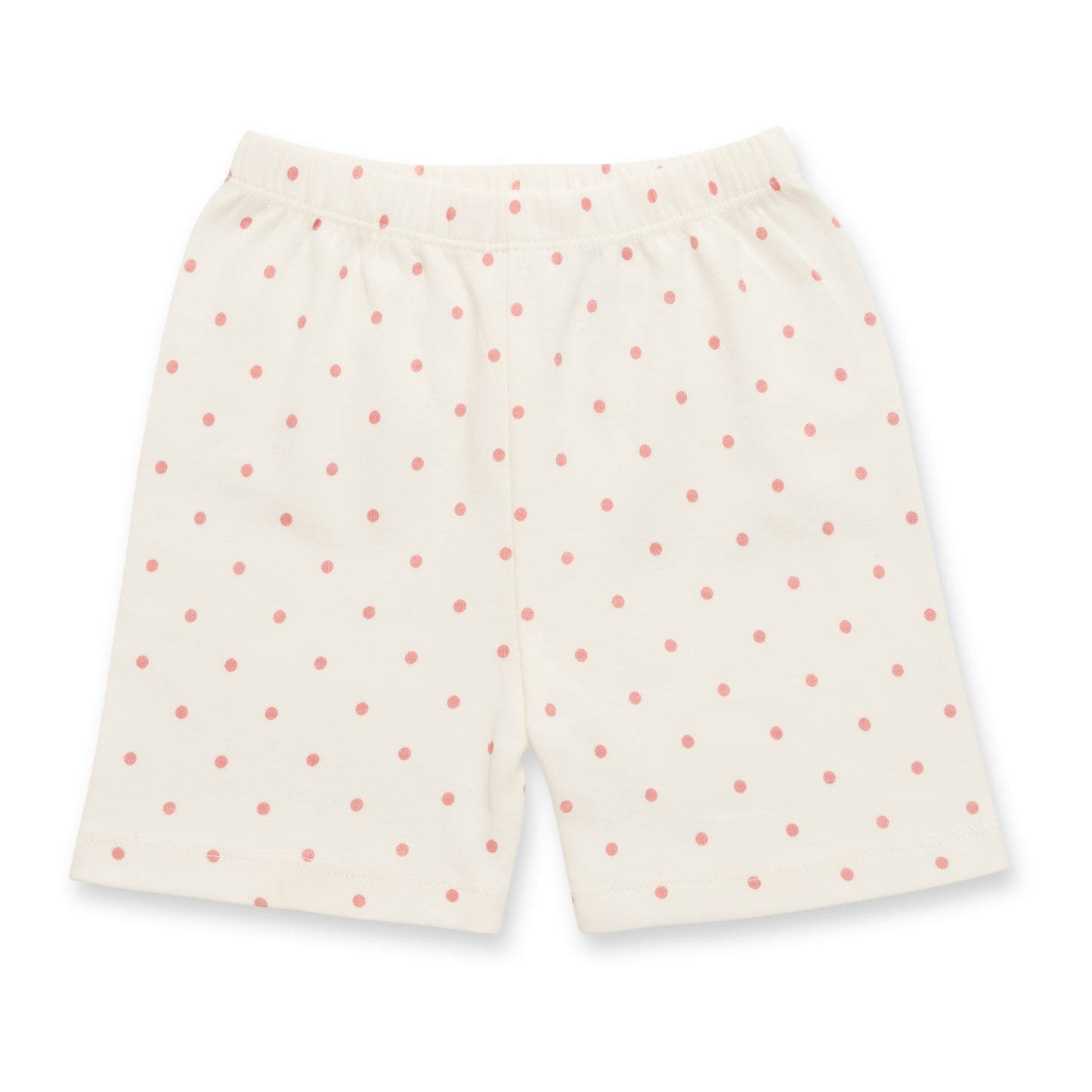 Baby Cotton Short Sleeve Top & Shorts Set – Pink Polka Dot Print"