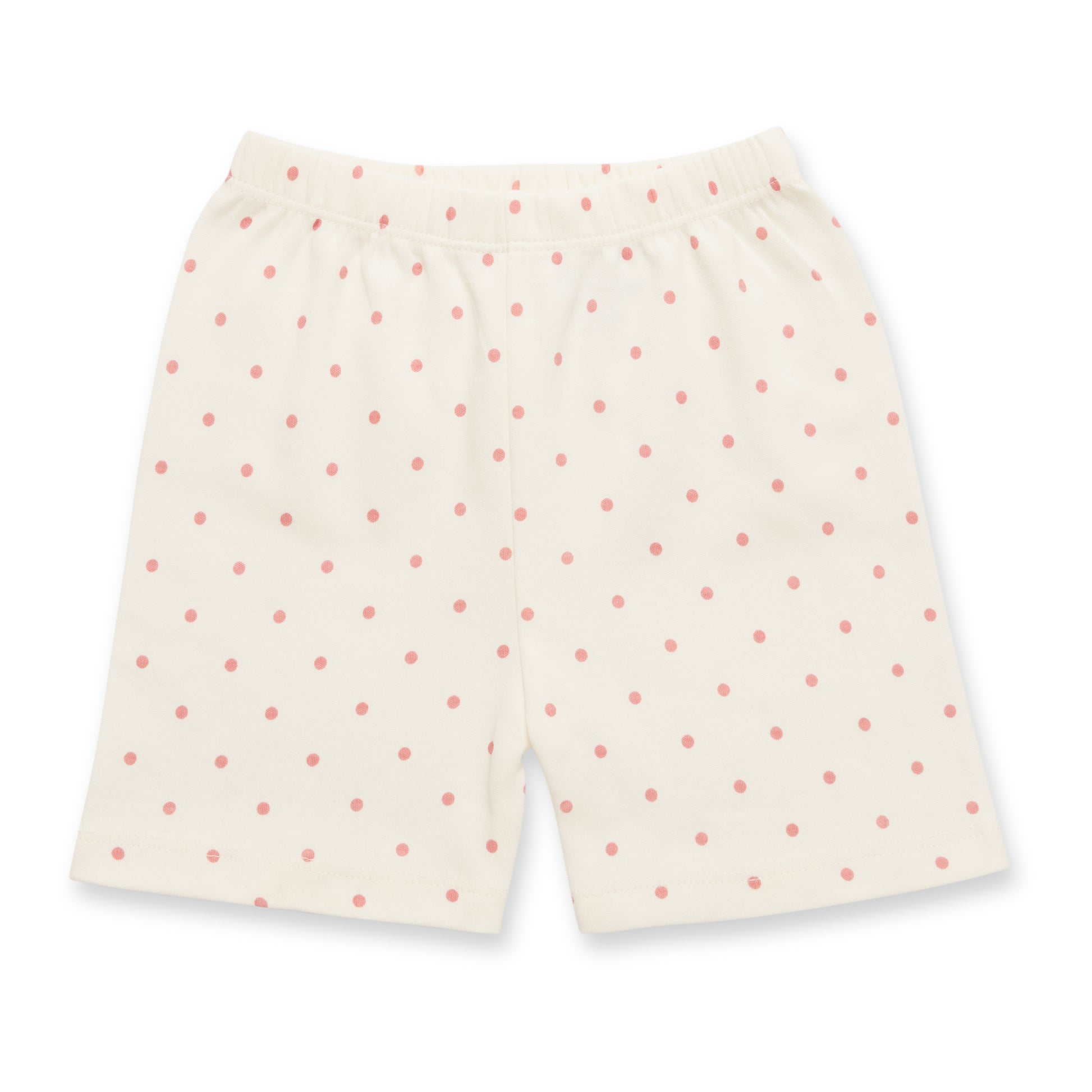 Baby Cotton Short Sleeve Top & Shorts Set – Pink Polka Dot Print"