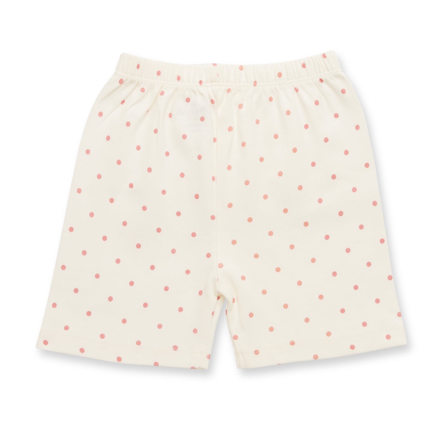 Baby Cotton Short Sleeve Top & Shorts Set – Pink Polka Dot Print"