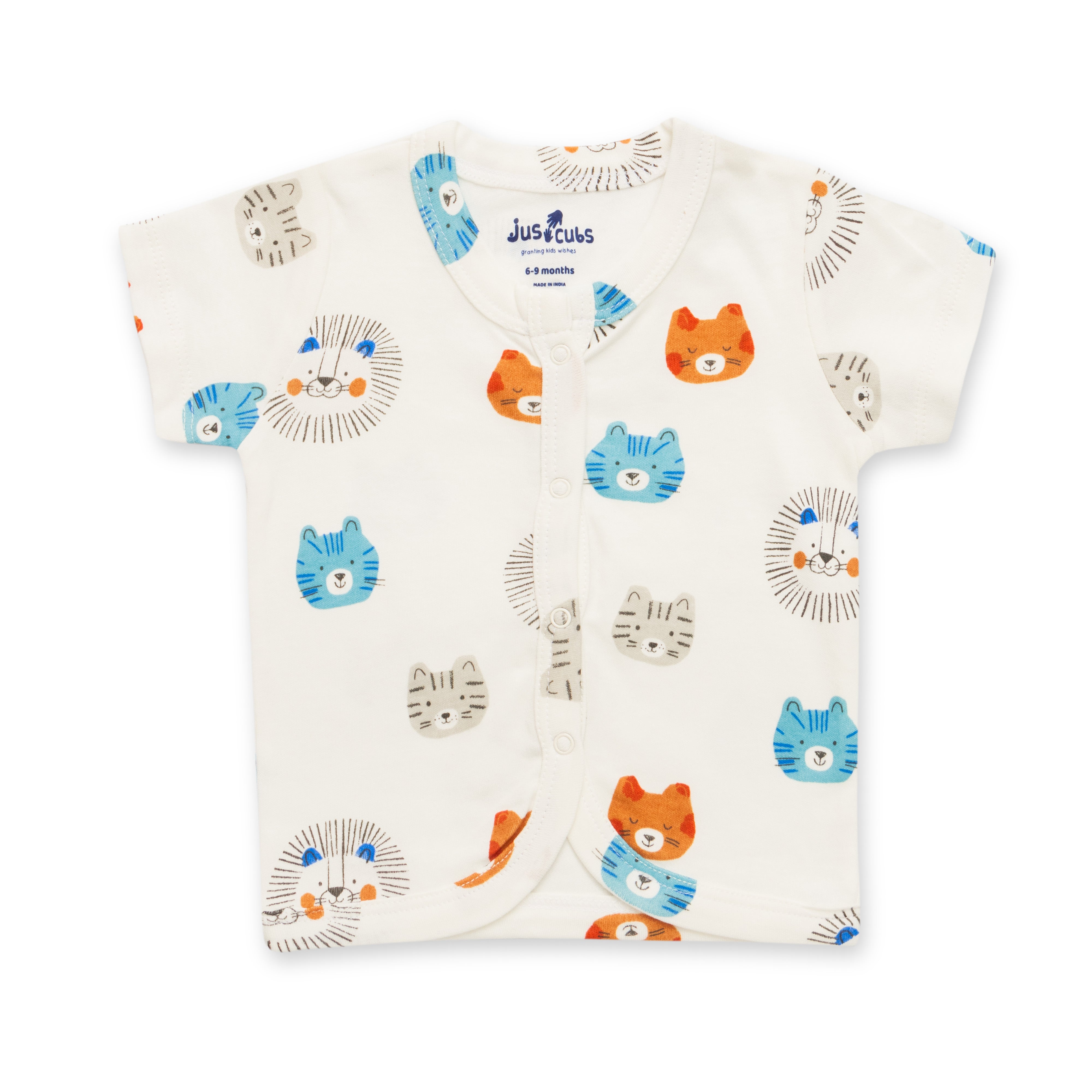 Baby Cotton Short Sleeve Top & Shorts Set – Adorable Animal Print