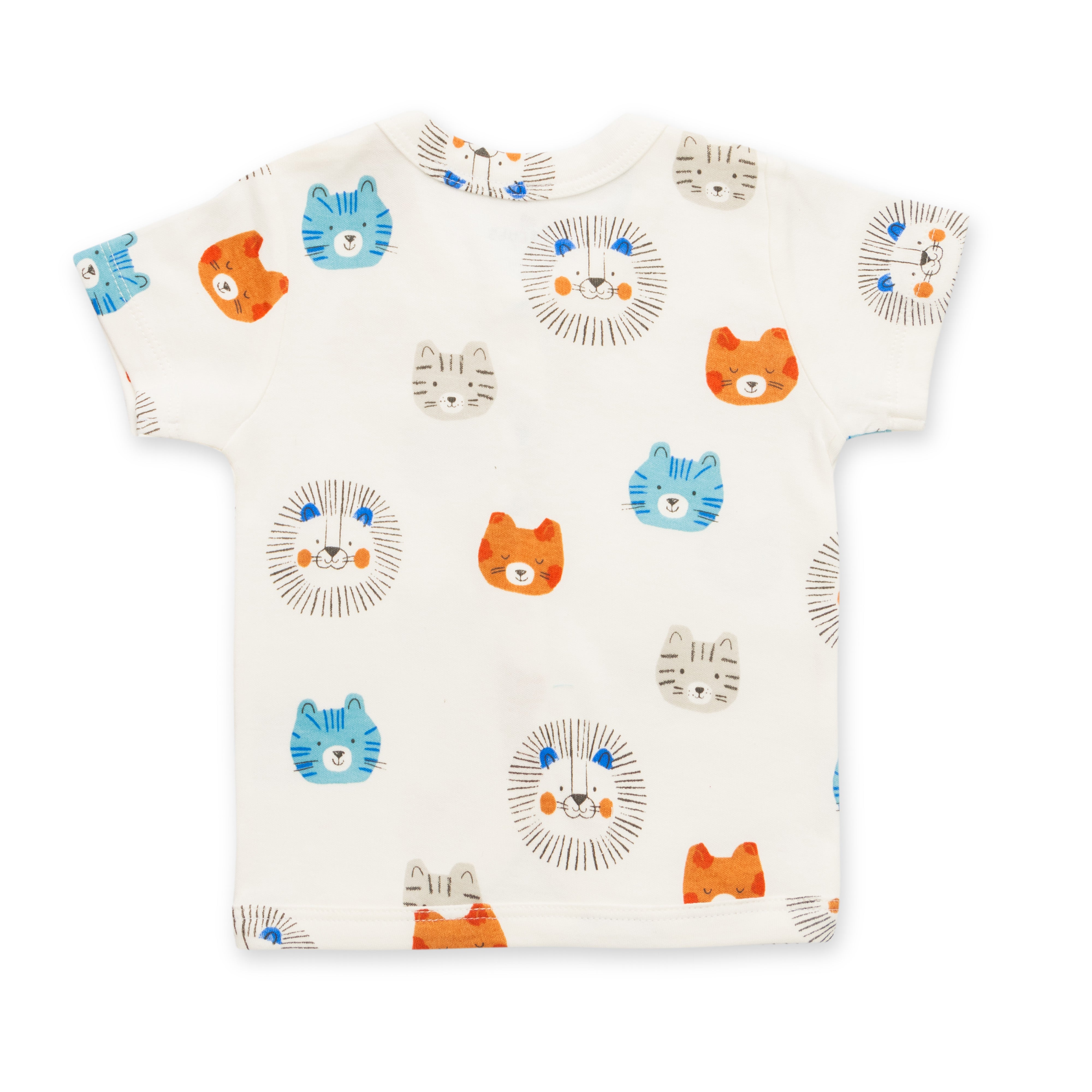 Baby Cotton Short Sleeve Top & Shorts Set – Adorable Animal Print