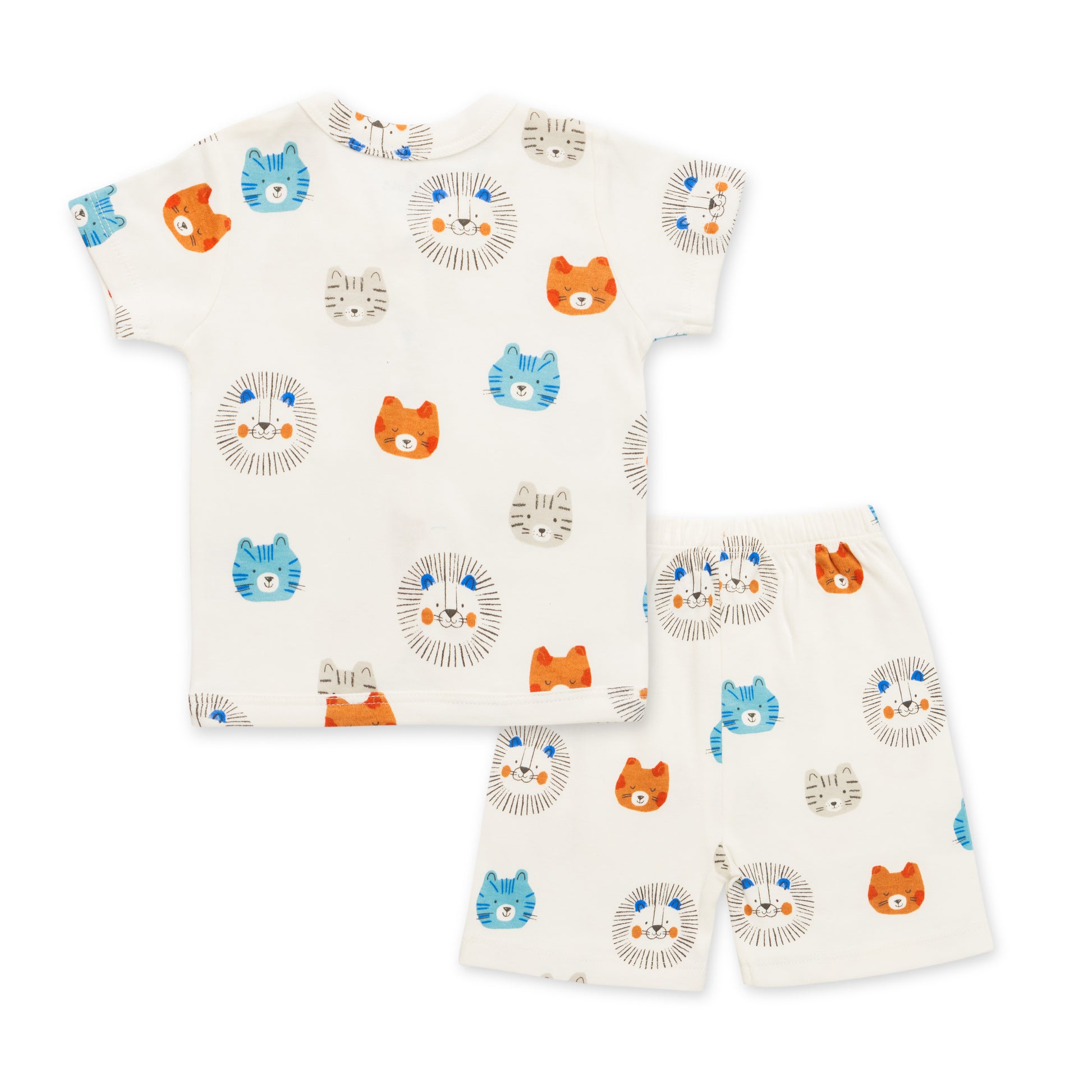 Baby Cotton Short Sleeve Top & Shorts Set – Adorable Animal Print